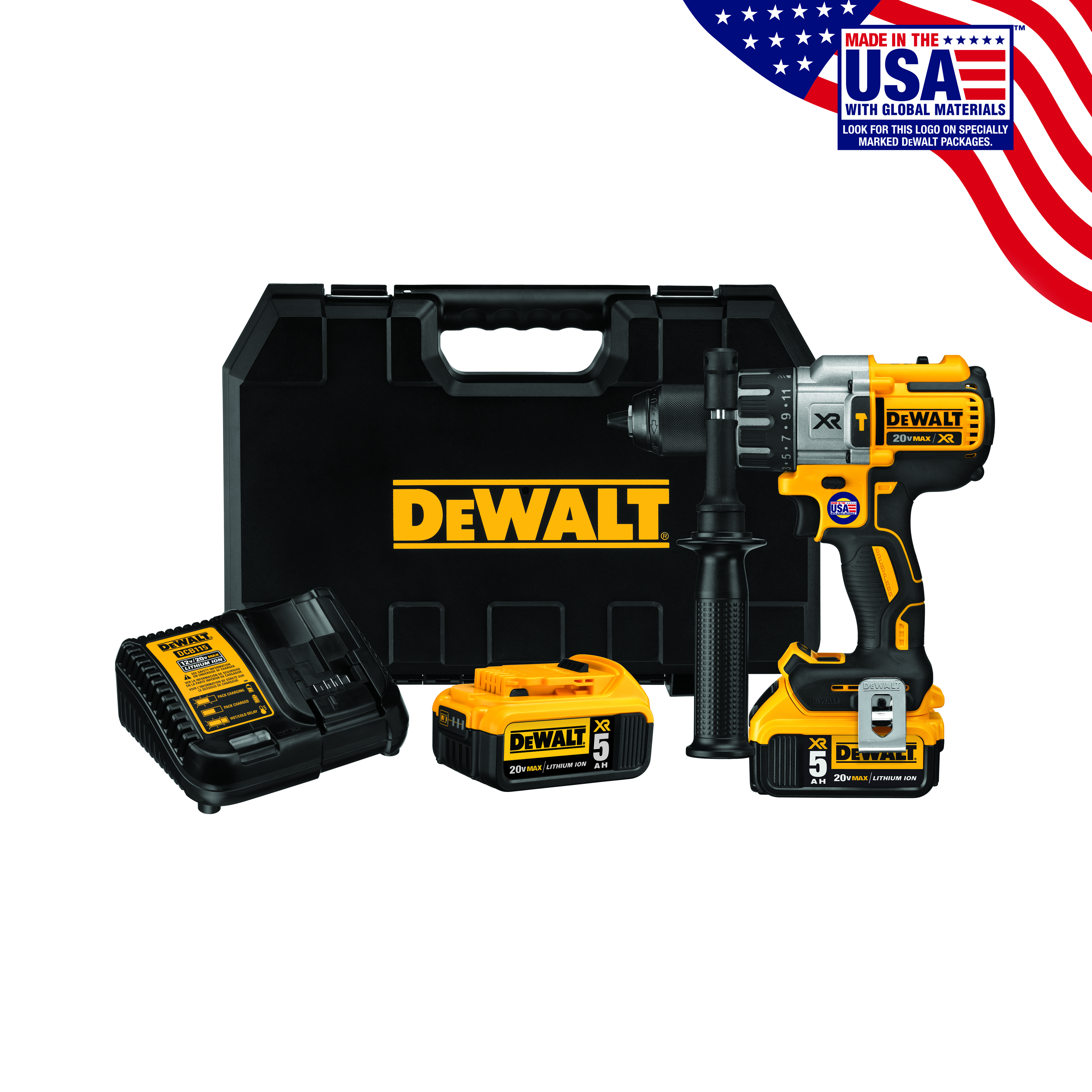 Pack DEWALT CPROF137 Taladro Percutor XRP DCD996P2 + Martillo DCH253N -  Suministro Agrícola