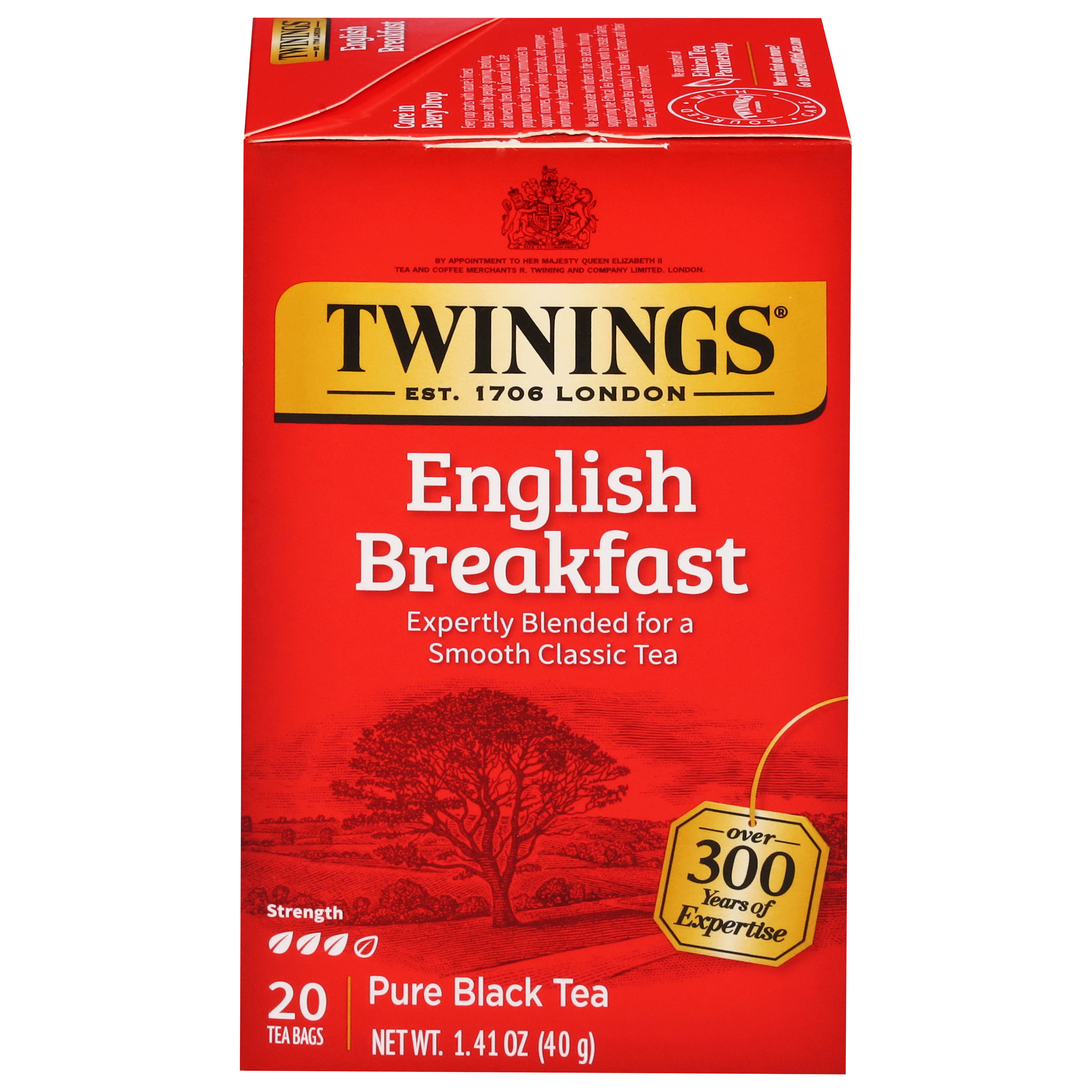 Twinings Pure English Breakfast Black Tea 20 Tea Bags