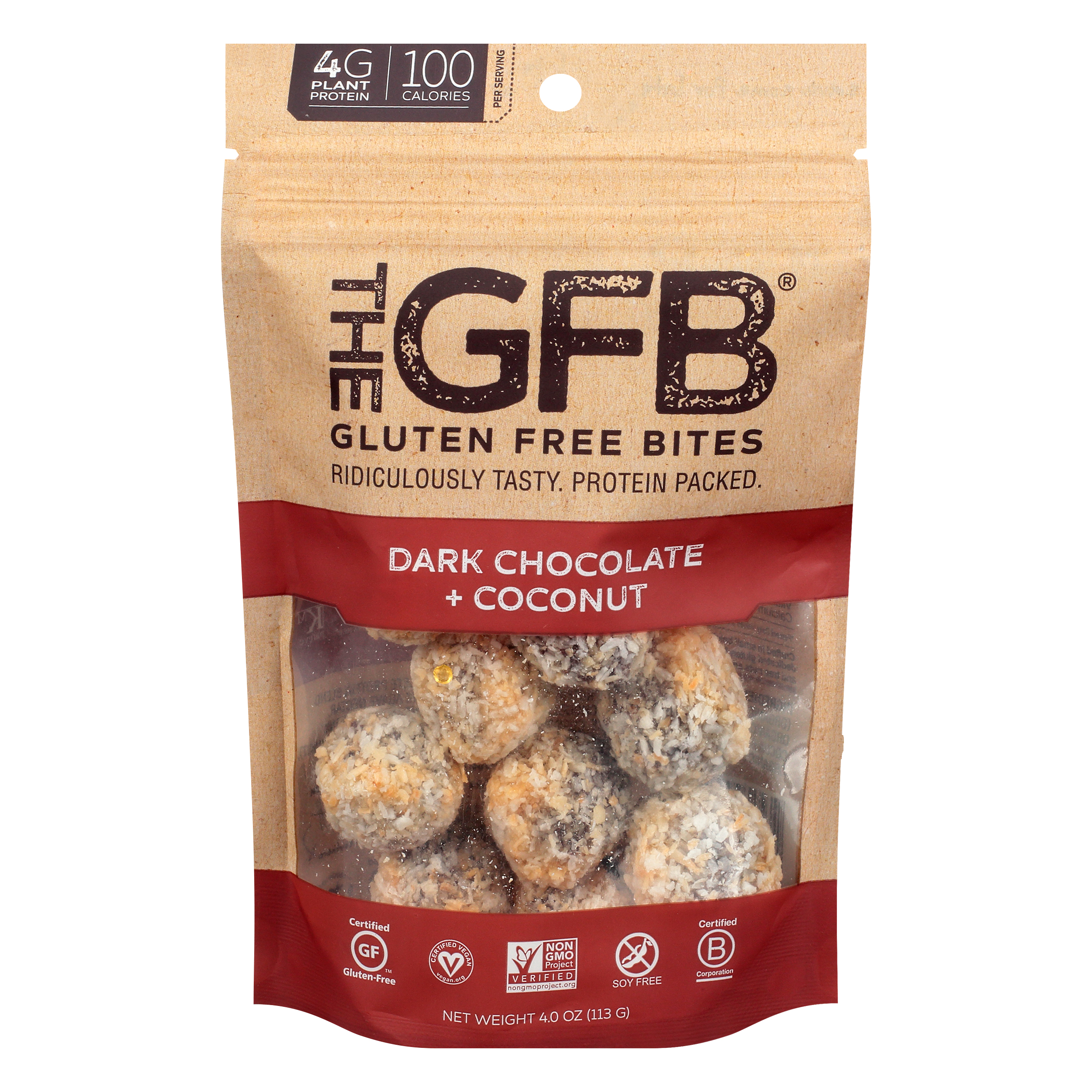 The GFB Gluten Free Dark Chocolate + Coconut Bites