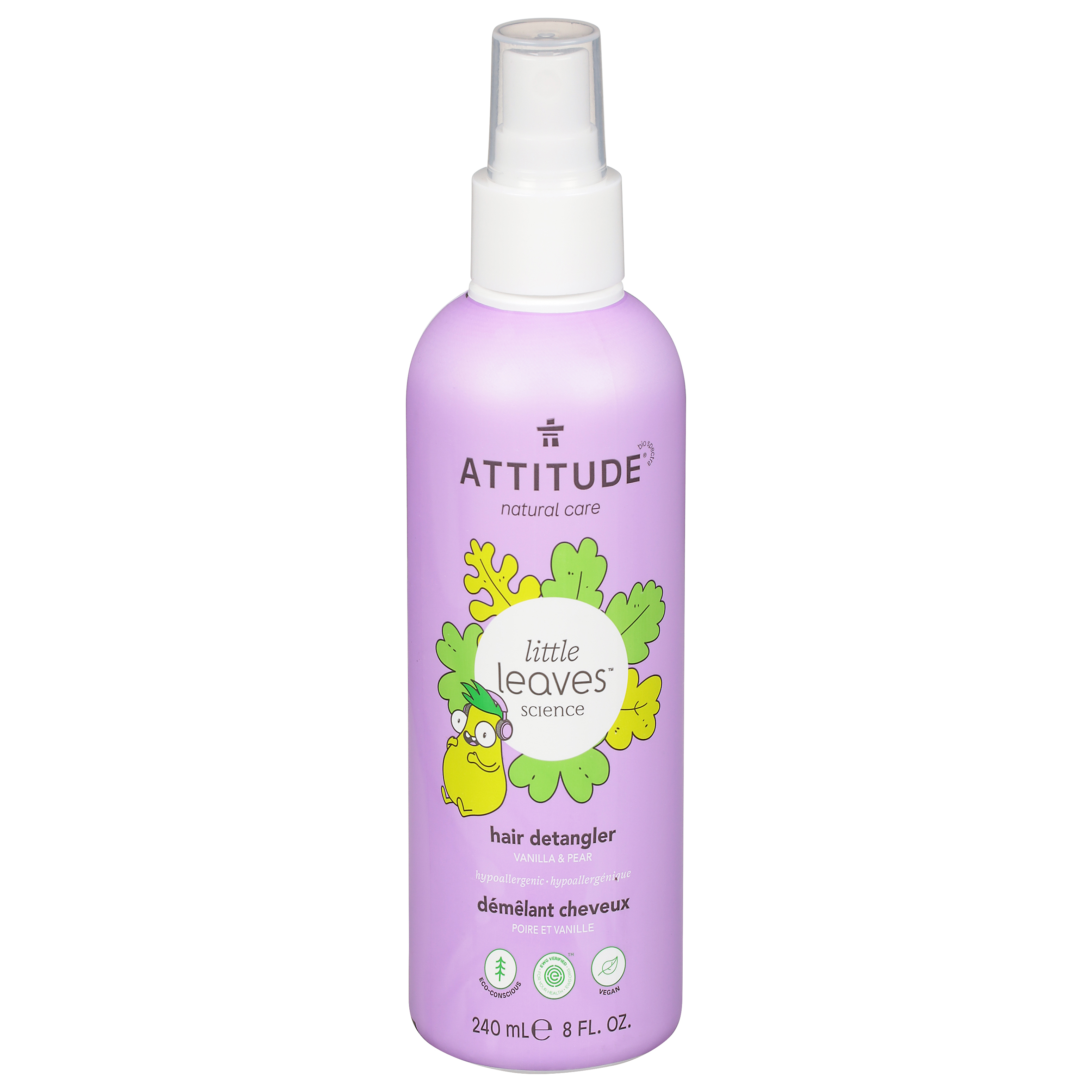 Attitude Little Leaves Science Natural Care Vanilla & Pear Hair Detangler