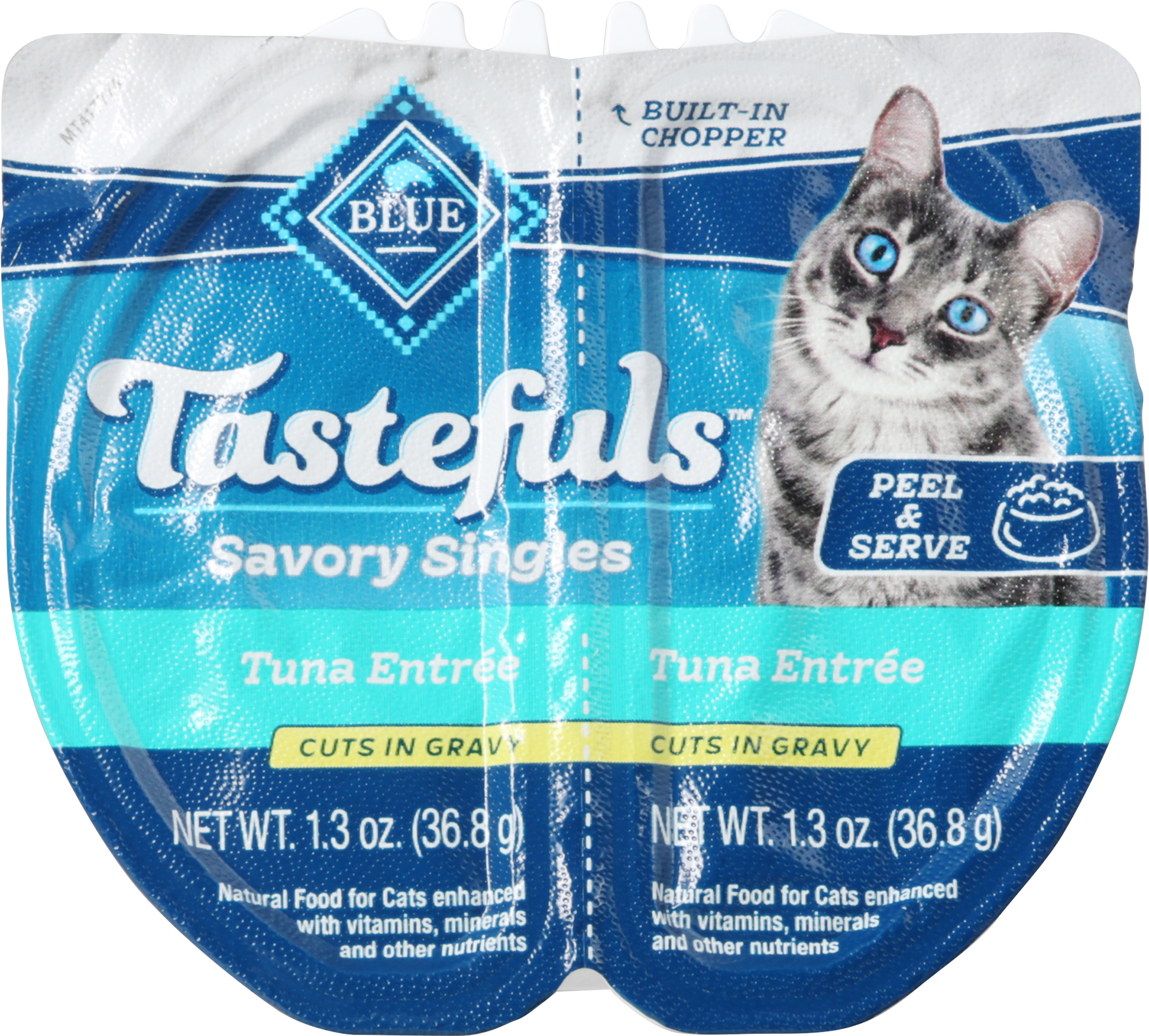 Blue Buffalo Blue Tastefuls Savory Singles Cuts in Gravy Tuna Food for Cats 2 ea