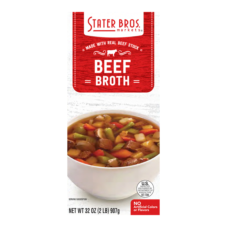 Stater Bros. Markets Beef Broth 32 oz