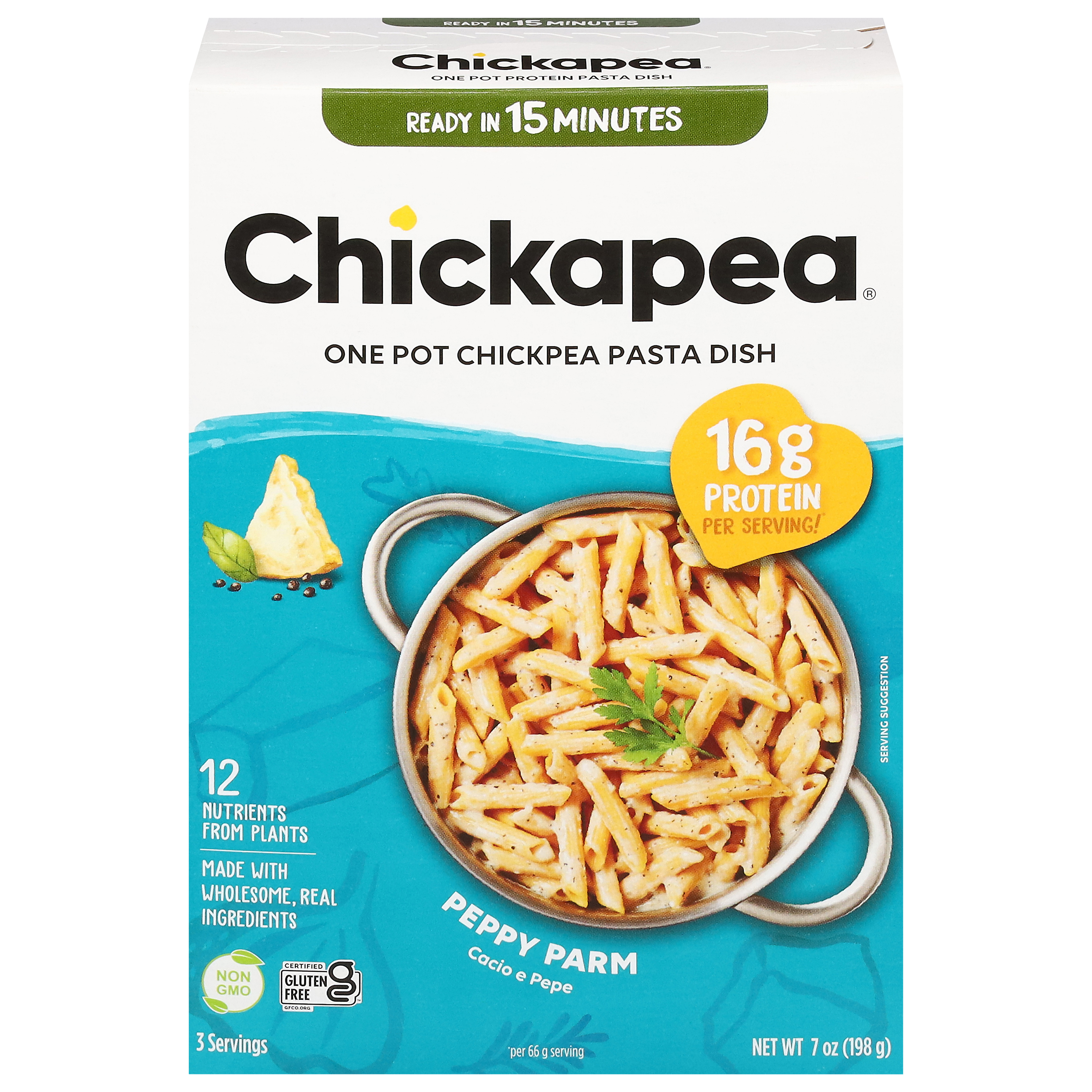 Chickapea One Pot Chickpea Peppy Parm Pasta Dish