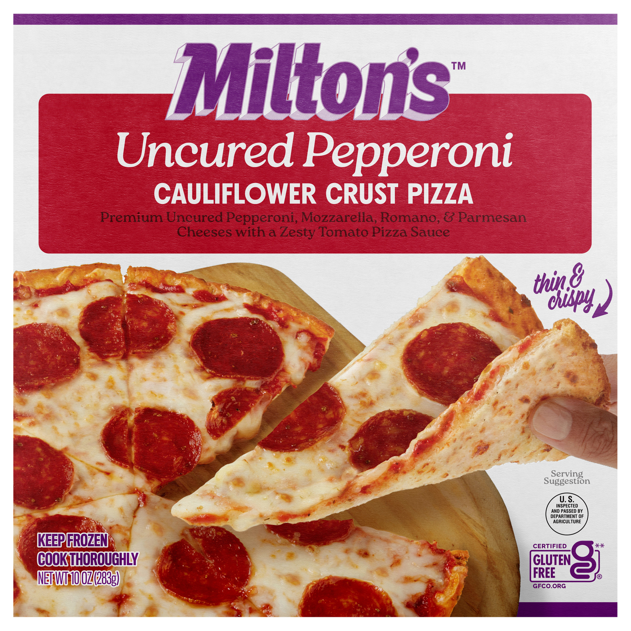 Milton’s Cauliflower Crust Pizza - Uncured Pepperoni,
