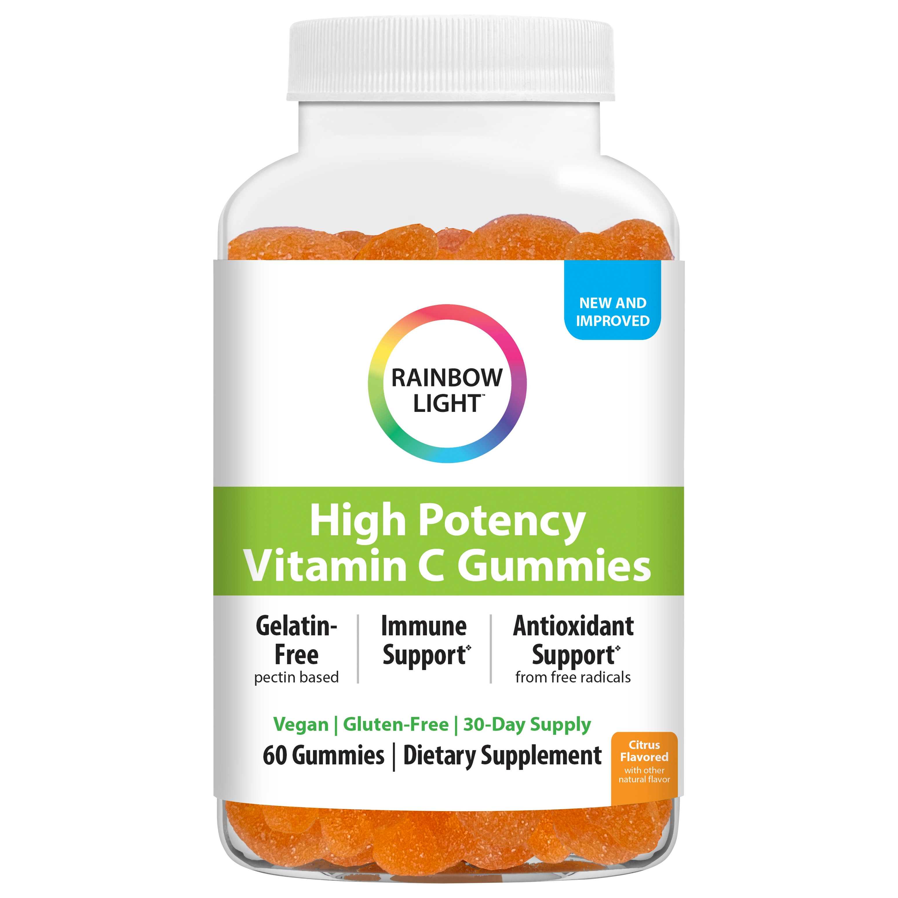 Rainbow Light High Potency Citrus Falvored Vitamin C 60 Gummies