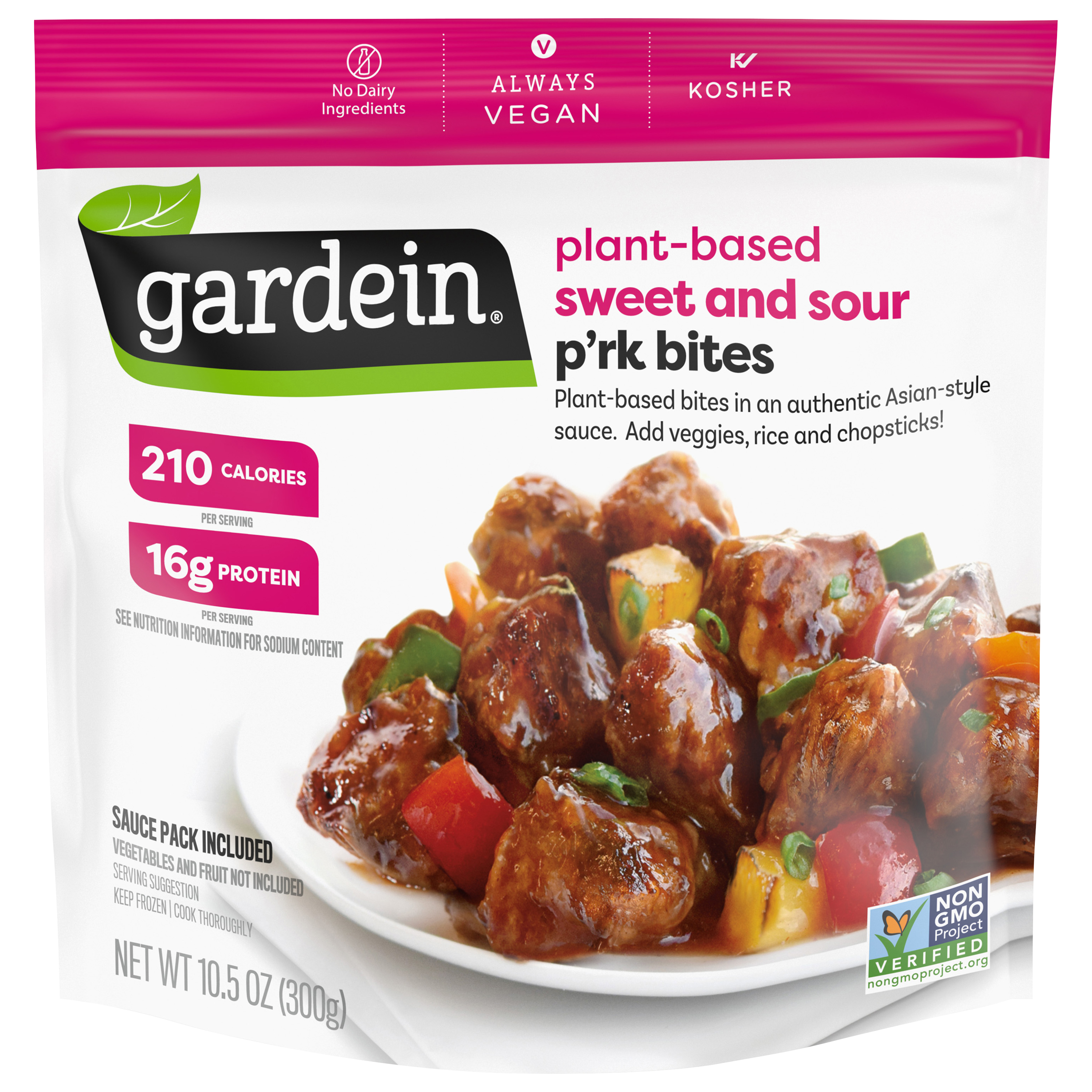Gardein Sweet & Sour Plant-Based Porkless Bites, Vegan, Frozen, 10.5 oz.