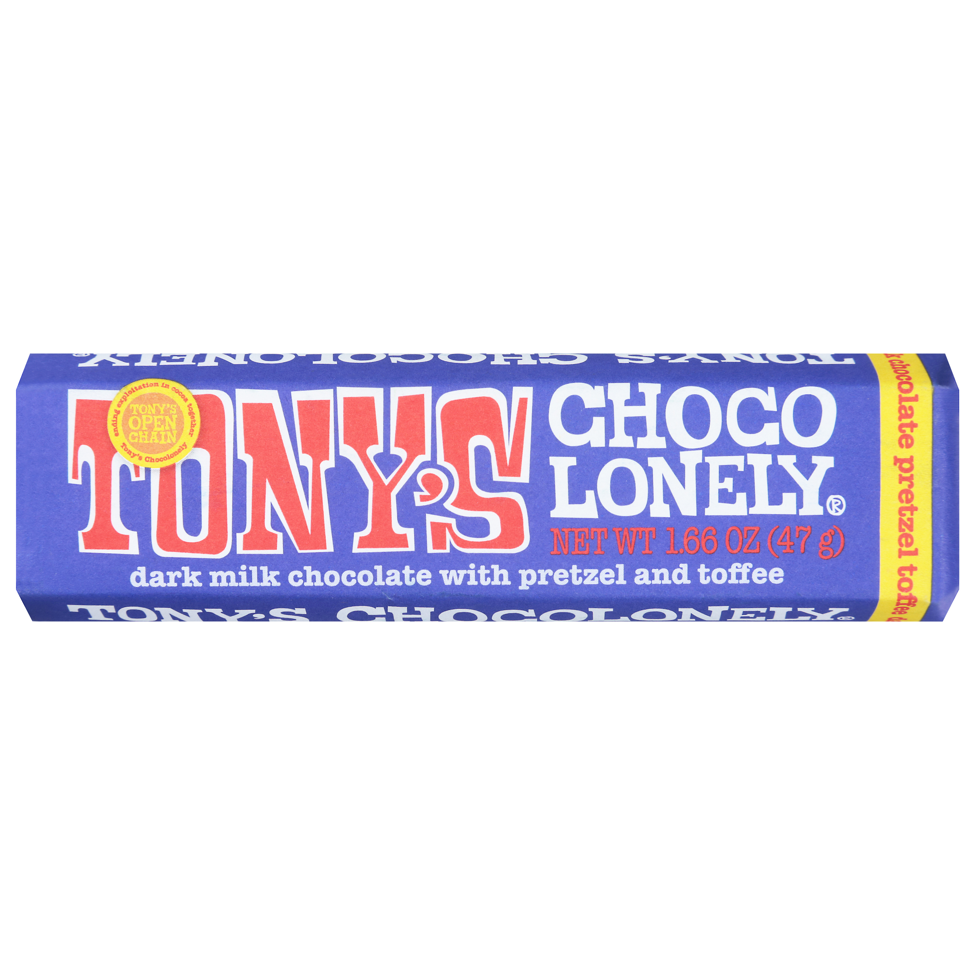 Tony's Chocolonely Dark Milk Chocolate with Pretzel and Toffee