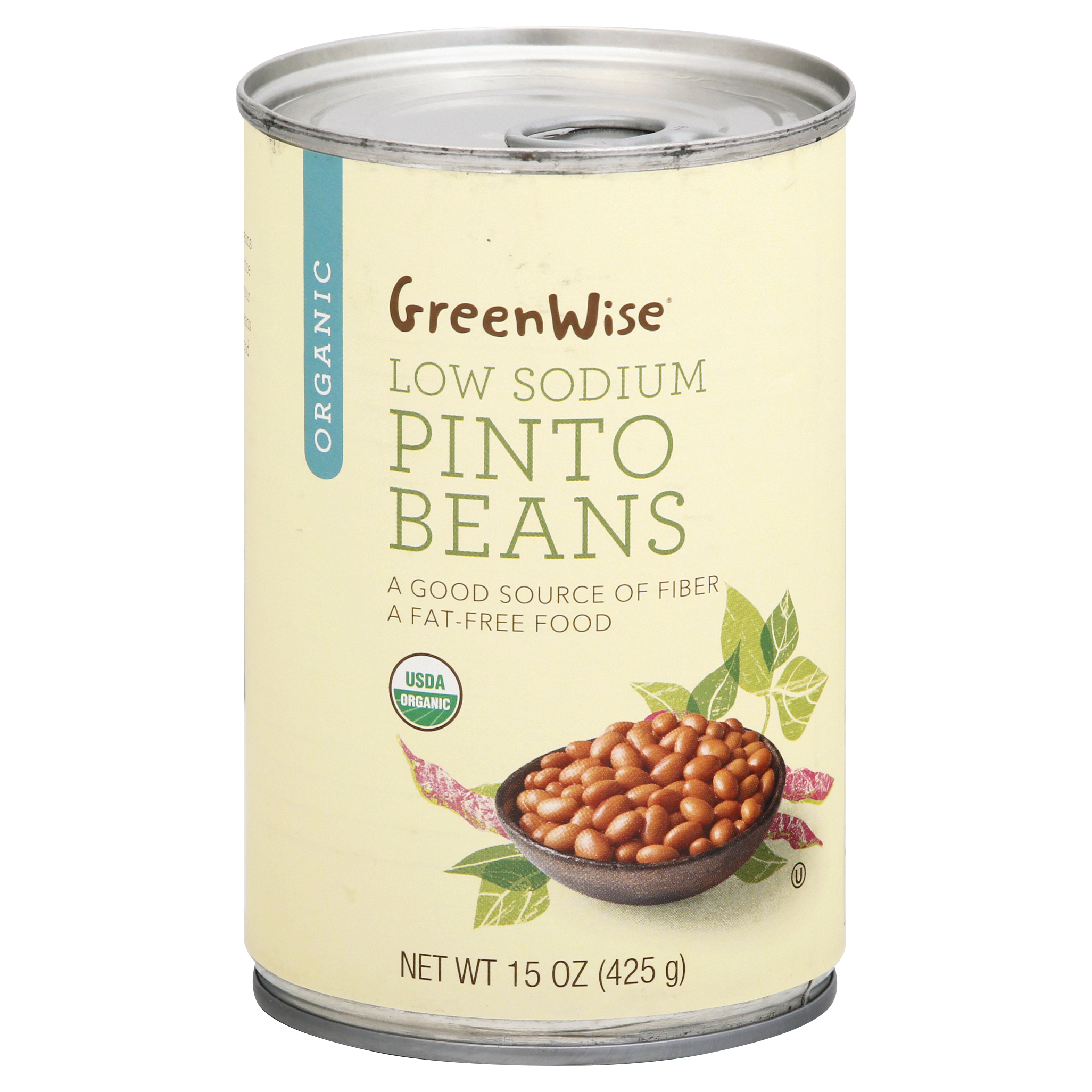 GreenWise Organic Low Sodium Pinto Beans 15 oz CAN