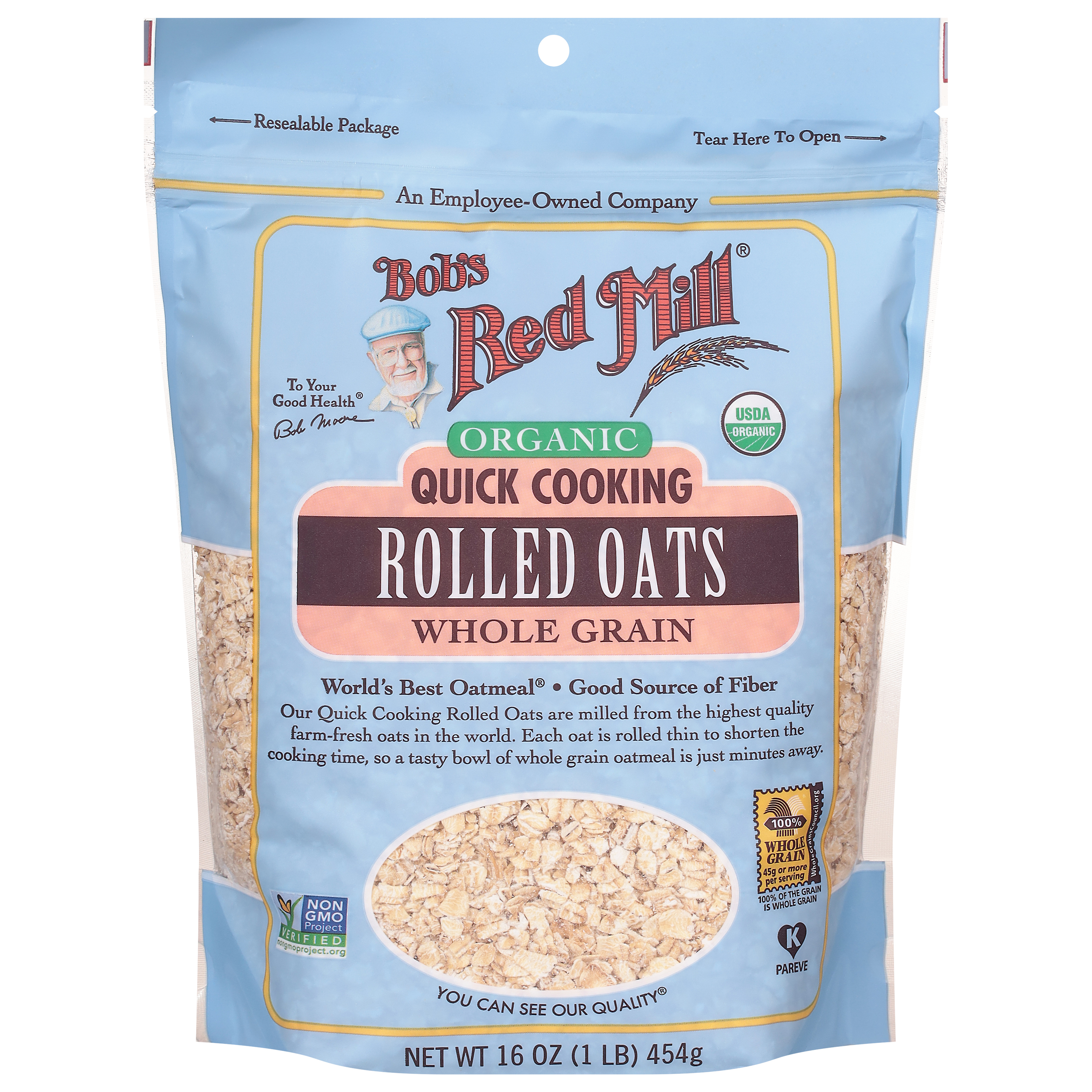 Bob's Red Mill Whole Grain Organic Rolled Oats