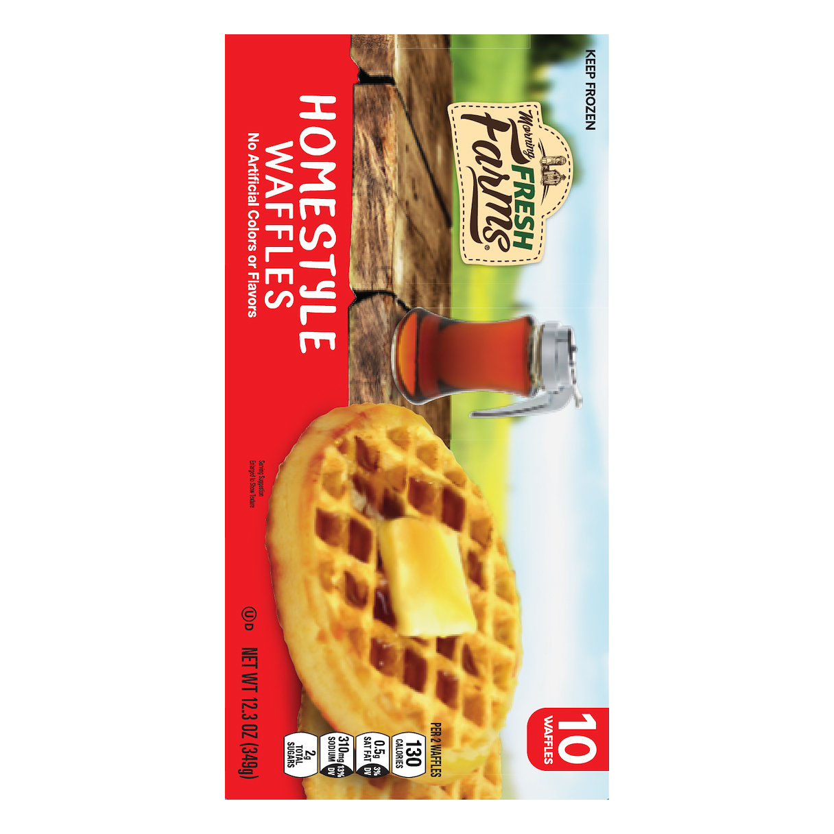 Morning Fresh Farms Homestyle Waffles 10 Ea Box