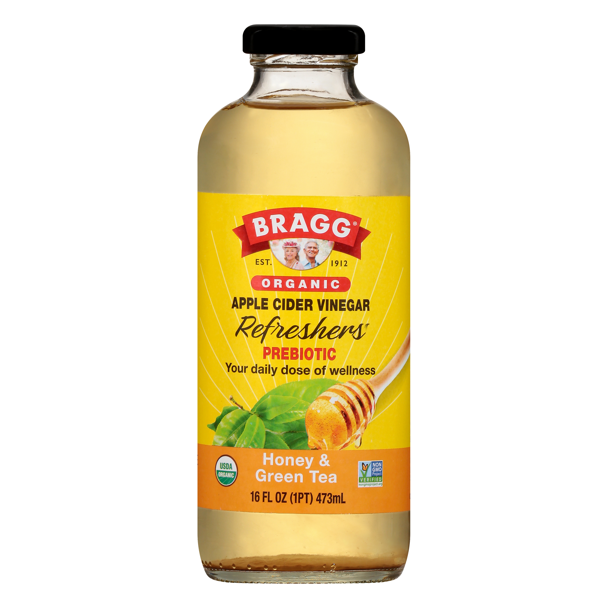 Bragg Refreshers Prebiotic Organic Honey & Green Tea Apple Cider Vinegar