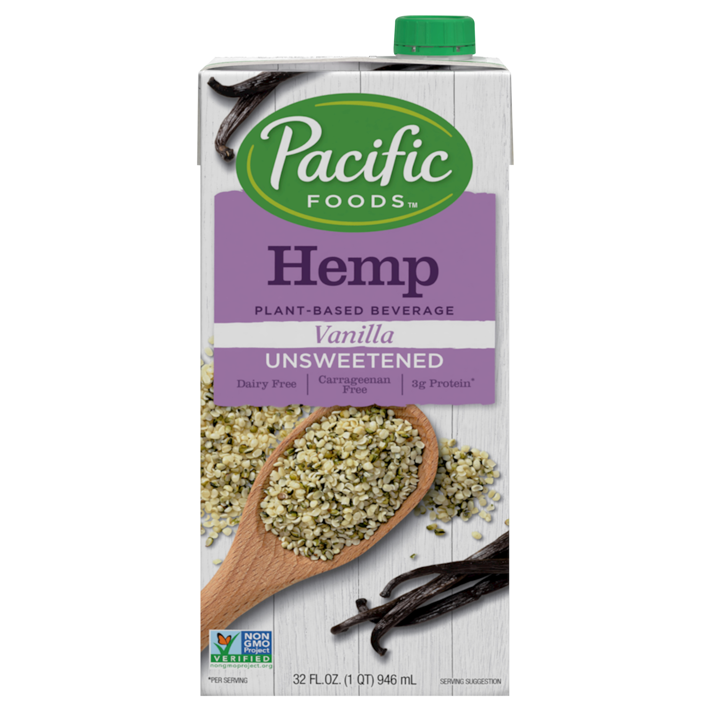 Pacific Foods Unsweetened Hemp Vanilla Plant-Based Beverage
