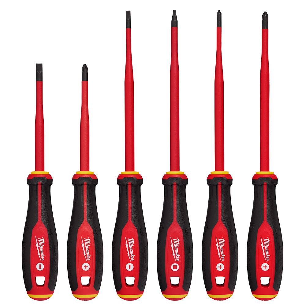 6pc 1000V Insulated Slim Tip Screwdriver Set