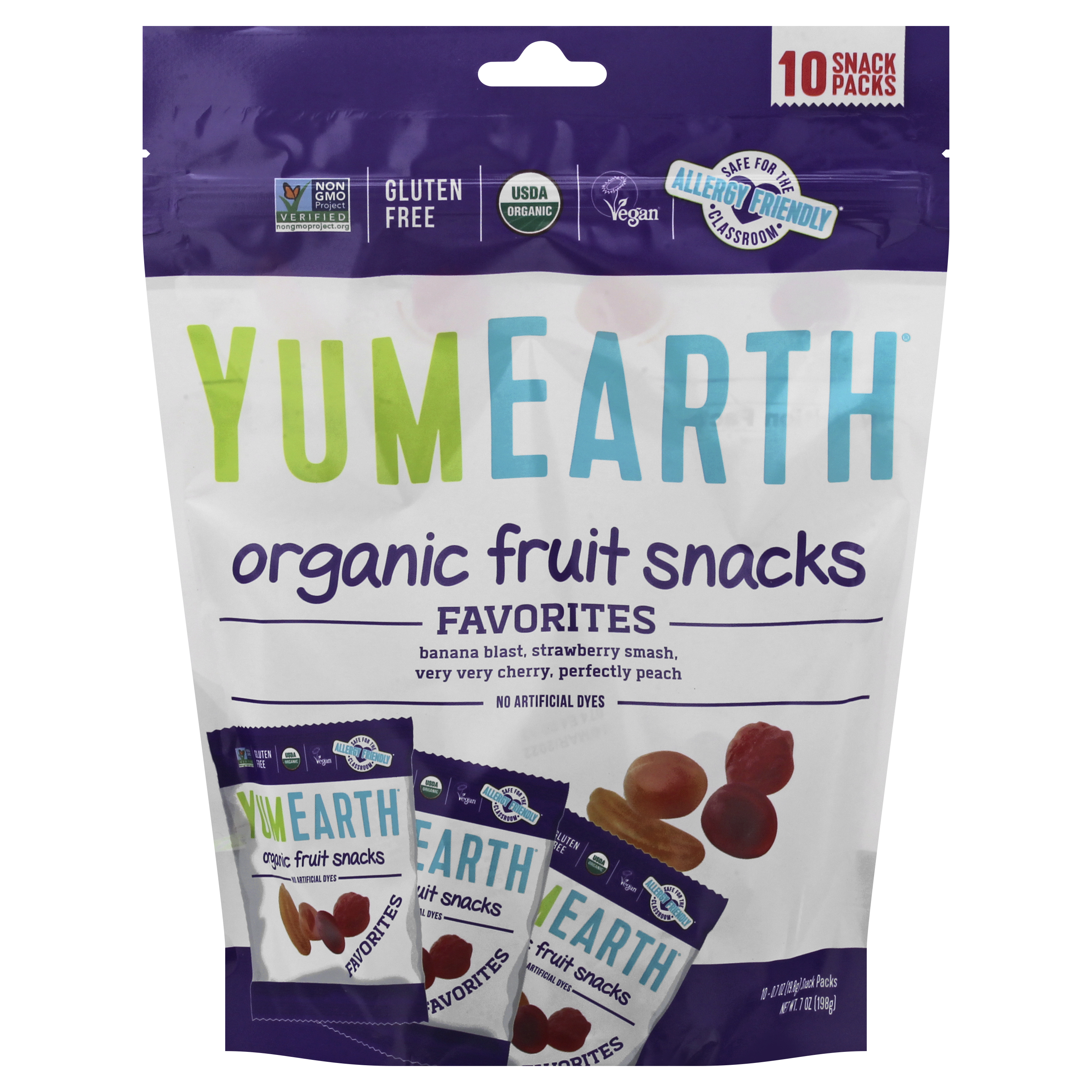 YumEarth 10 Snack Packs Organic Favorites Fruit Snacks