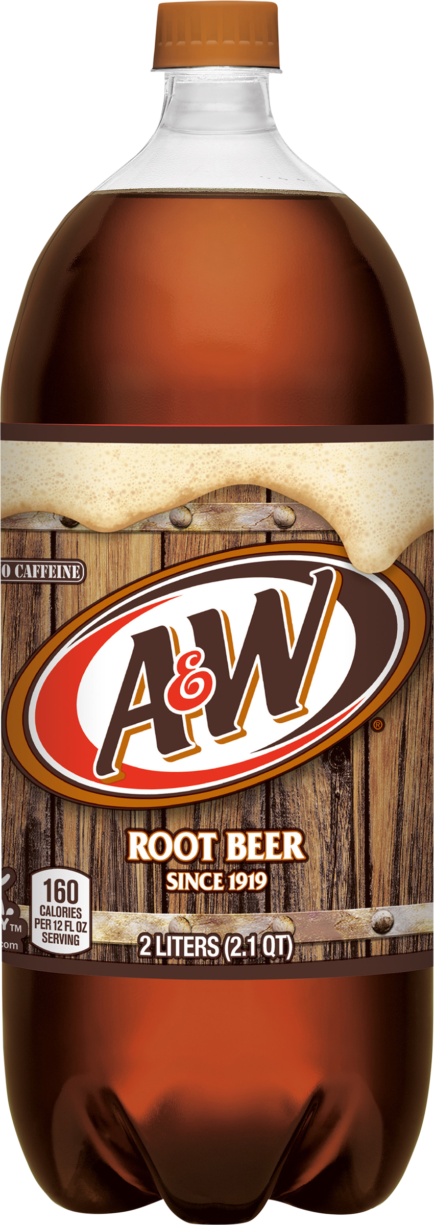 A&W No Caffeine Root Beer Soda 2 lt Bottle