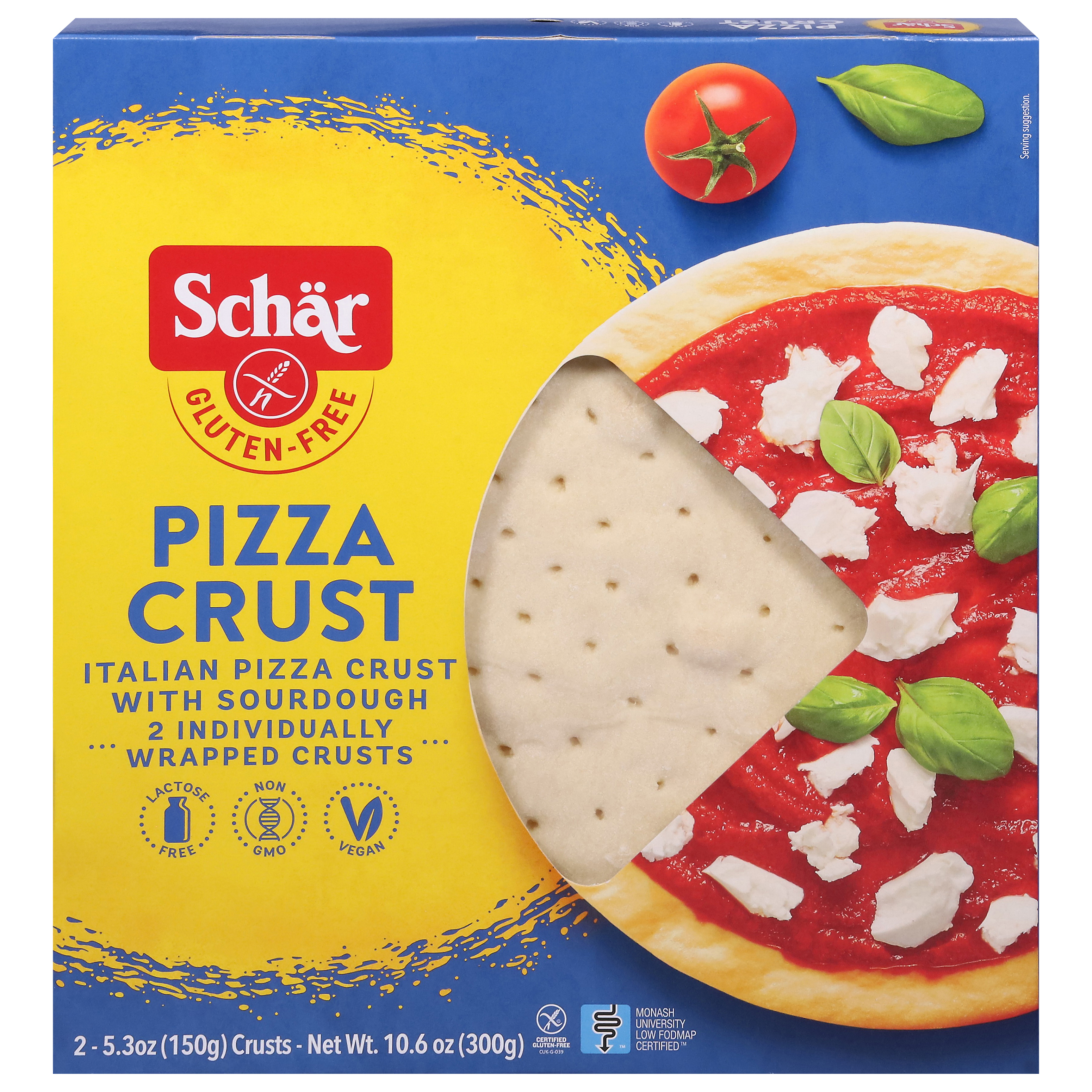 Schar Gluten-Free Pizza Crust 2 - 5.3 oz Crusts