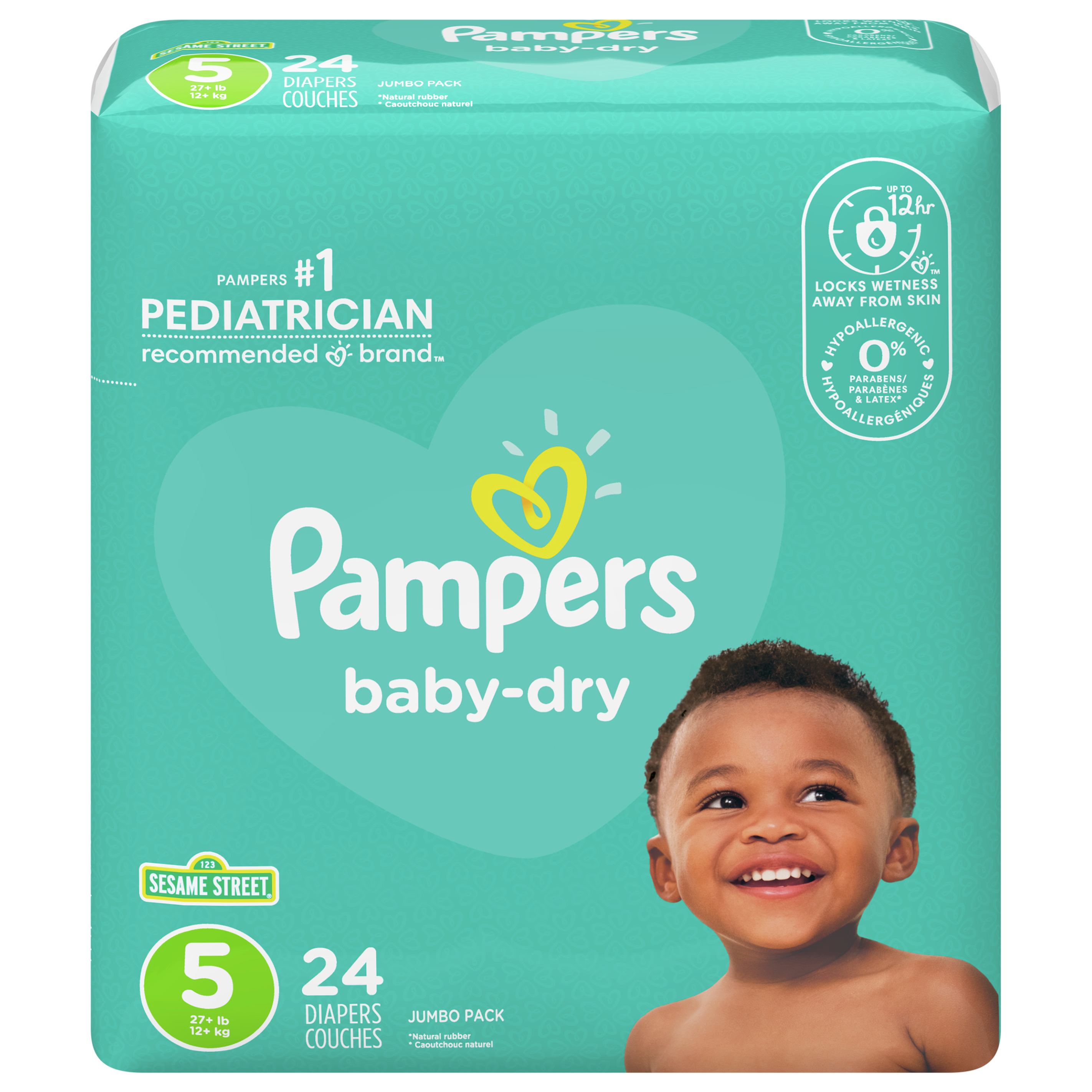 Pampers Baby Dry Diapers Size 5 24 Count