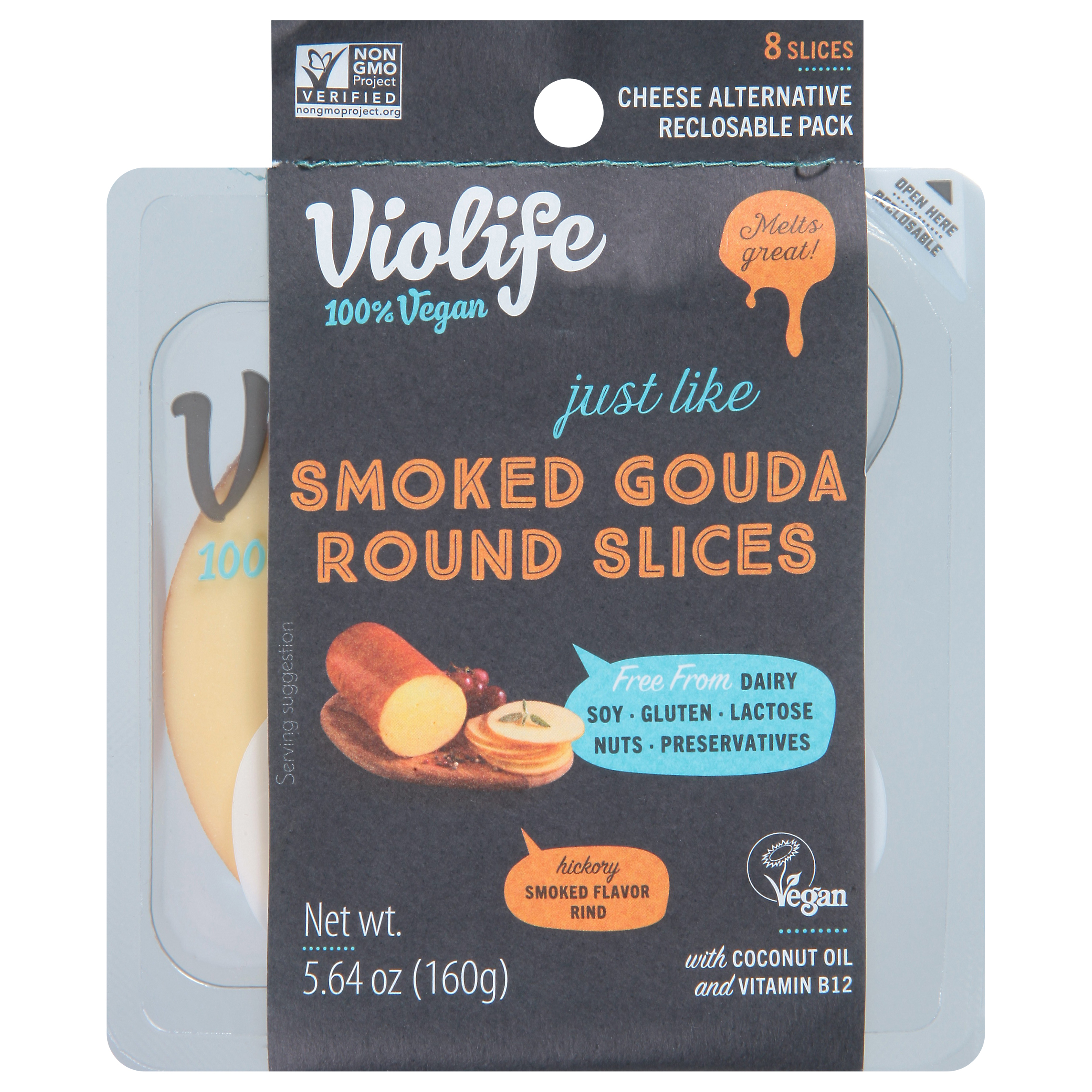 Violife Round Slices Smoke Gouda Cheese Alternative 8