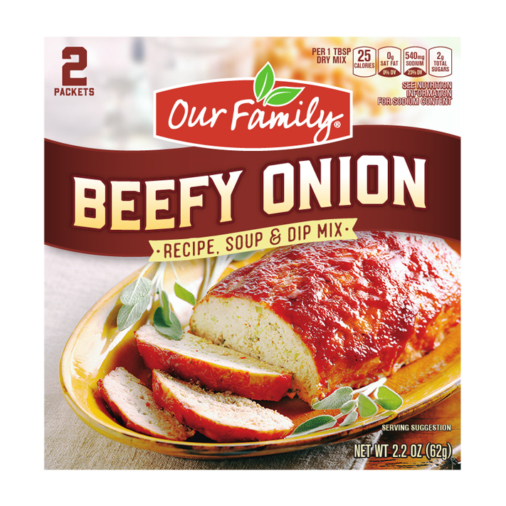 Our Family Recipe Beefy Onion Soup & Dip Mix 2.2 oz