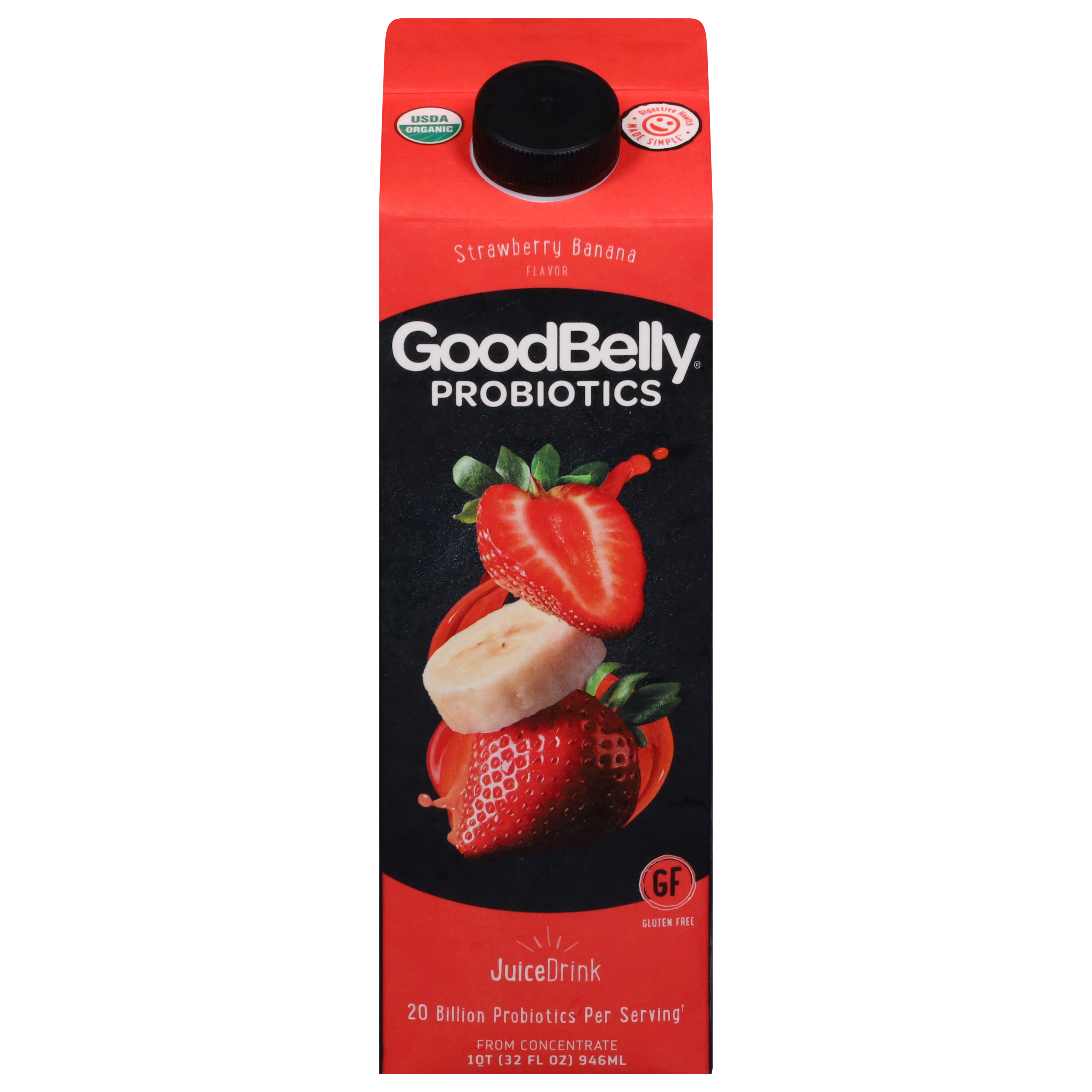 GoodBelly Probiotics Strawberry Banana Flavor Juice Drink