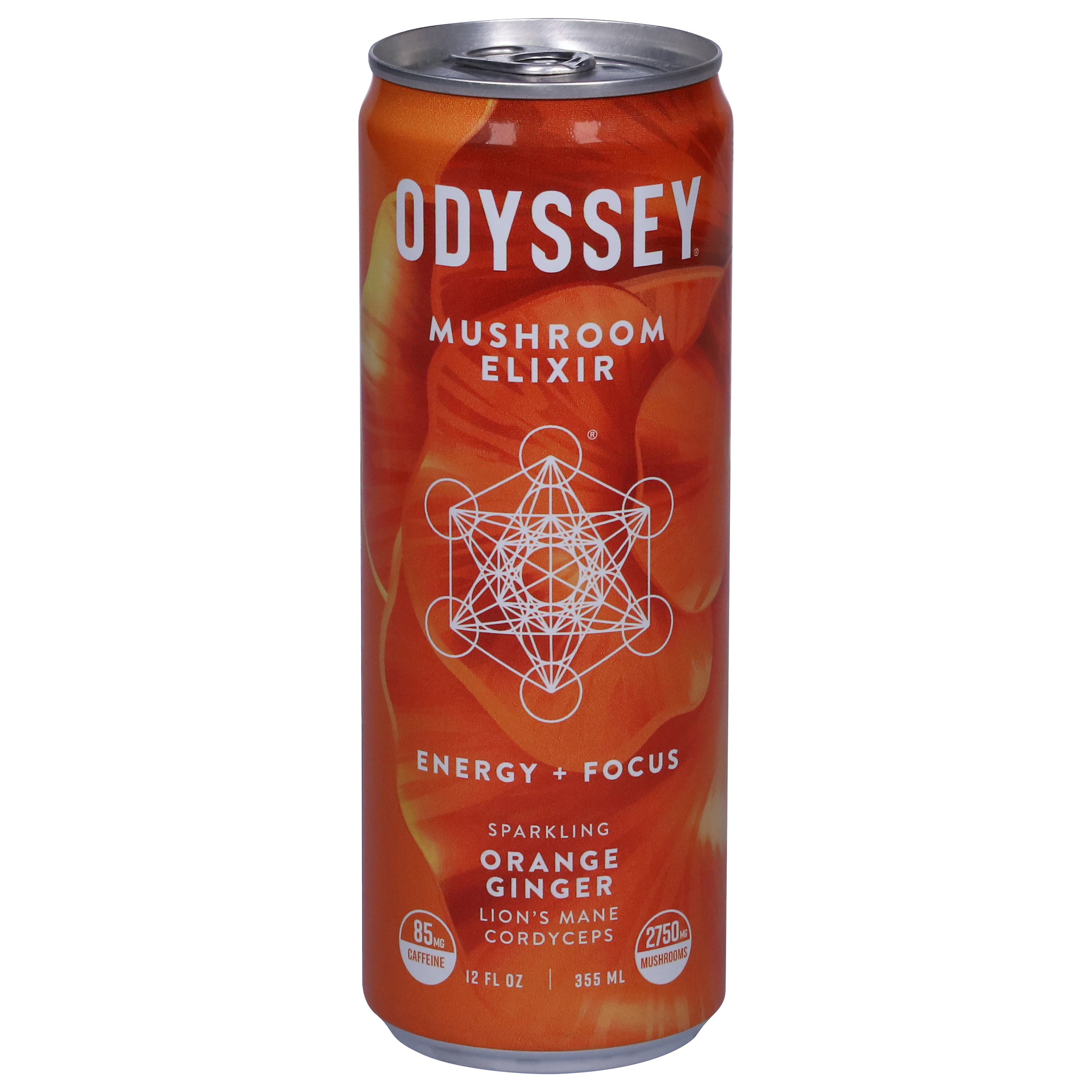 Odyssey Energy + Focus Sparkling Orange Ginger Mushroom Elixir