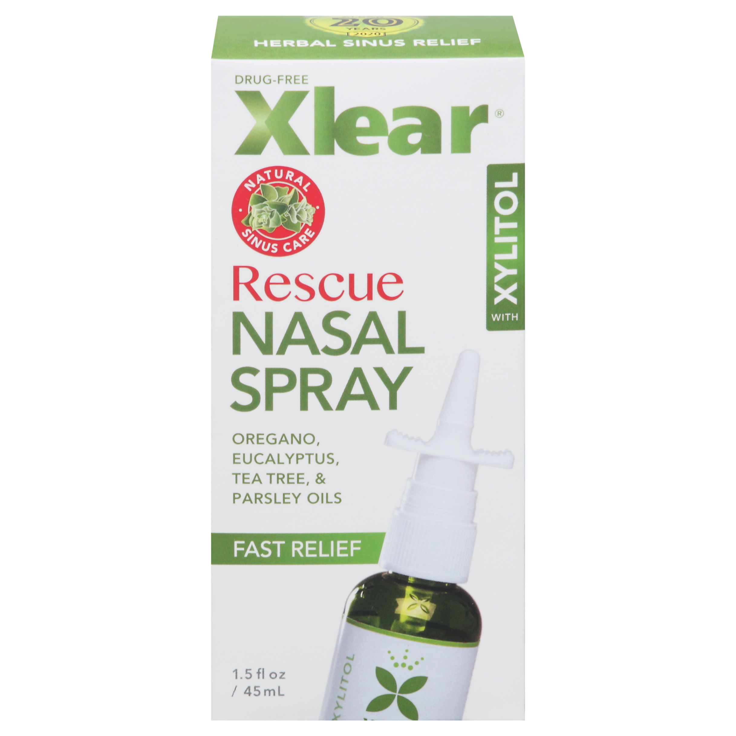 Xlear Rescue Fast Relief Nasal Spray with Xylitol