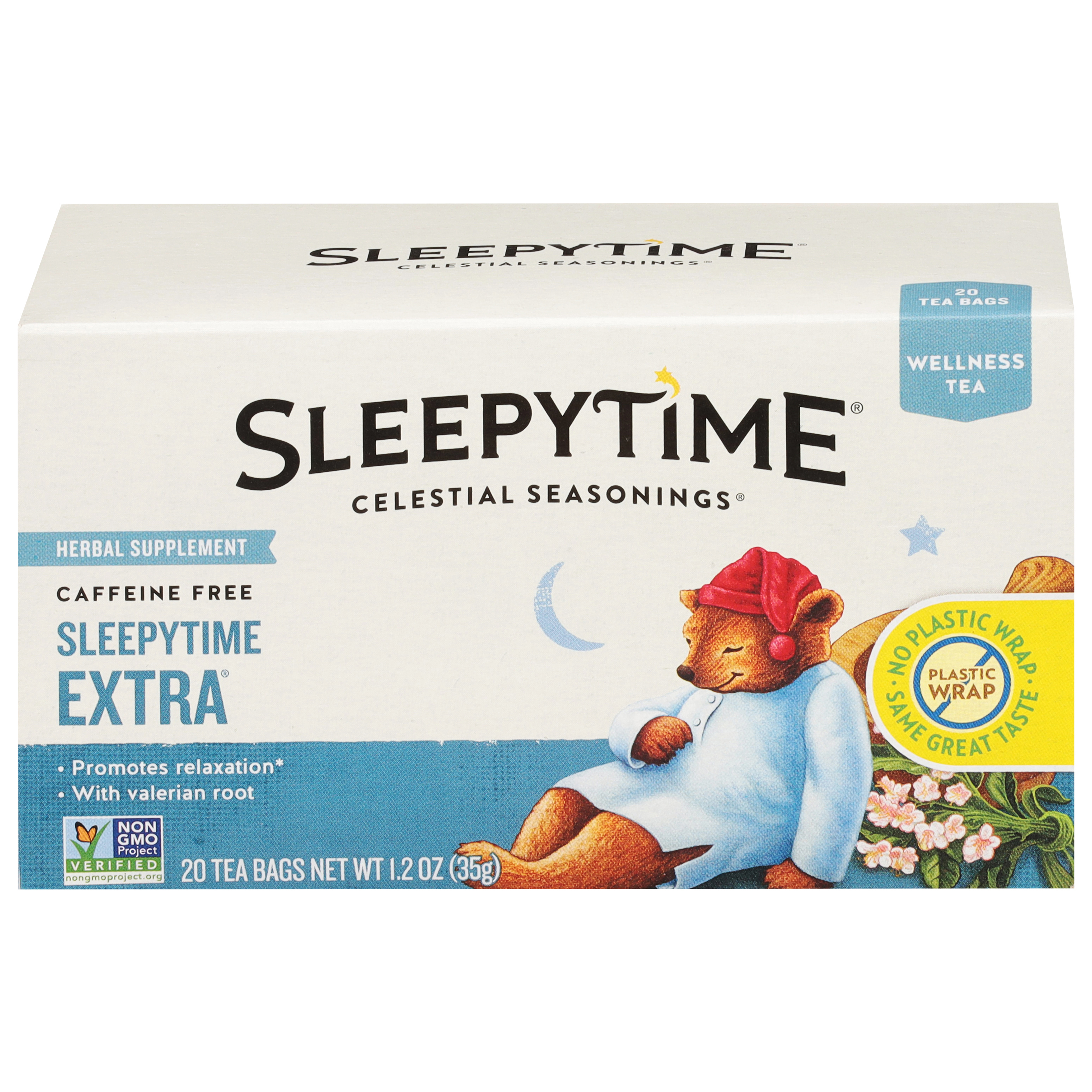 Celestial Seasonings Sleepytime Extra Caffeine Free Wellness Tea 20 Tea Bags