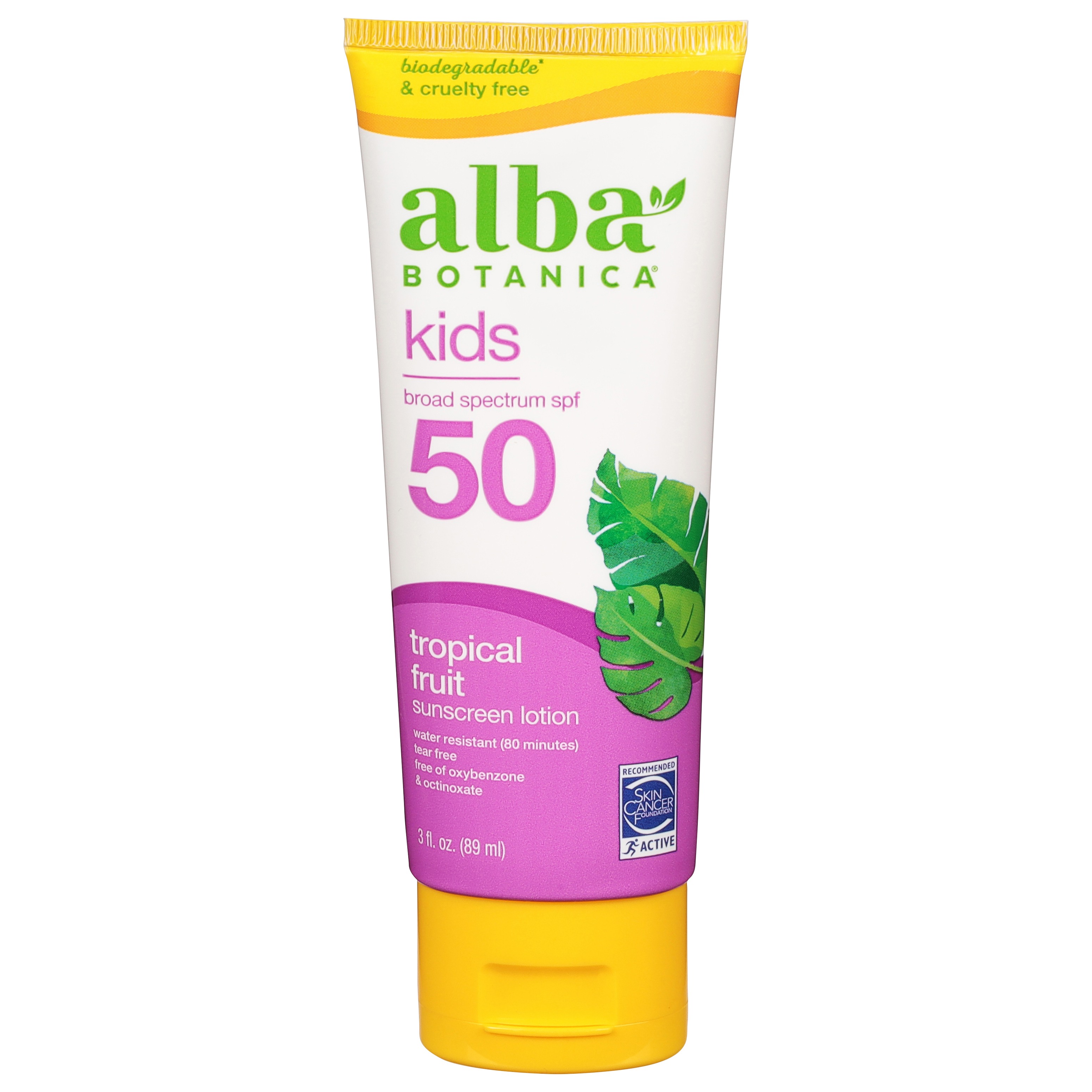 Alba Botanica Broad Spectrum SPF 50 Kids Tropical Fruit Sunscreen Lotion