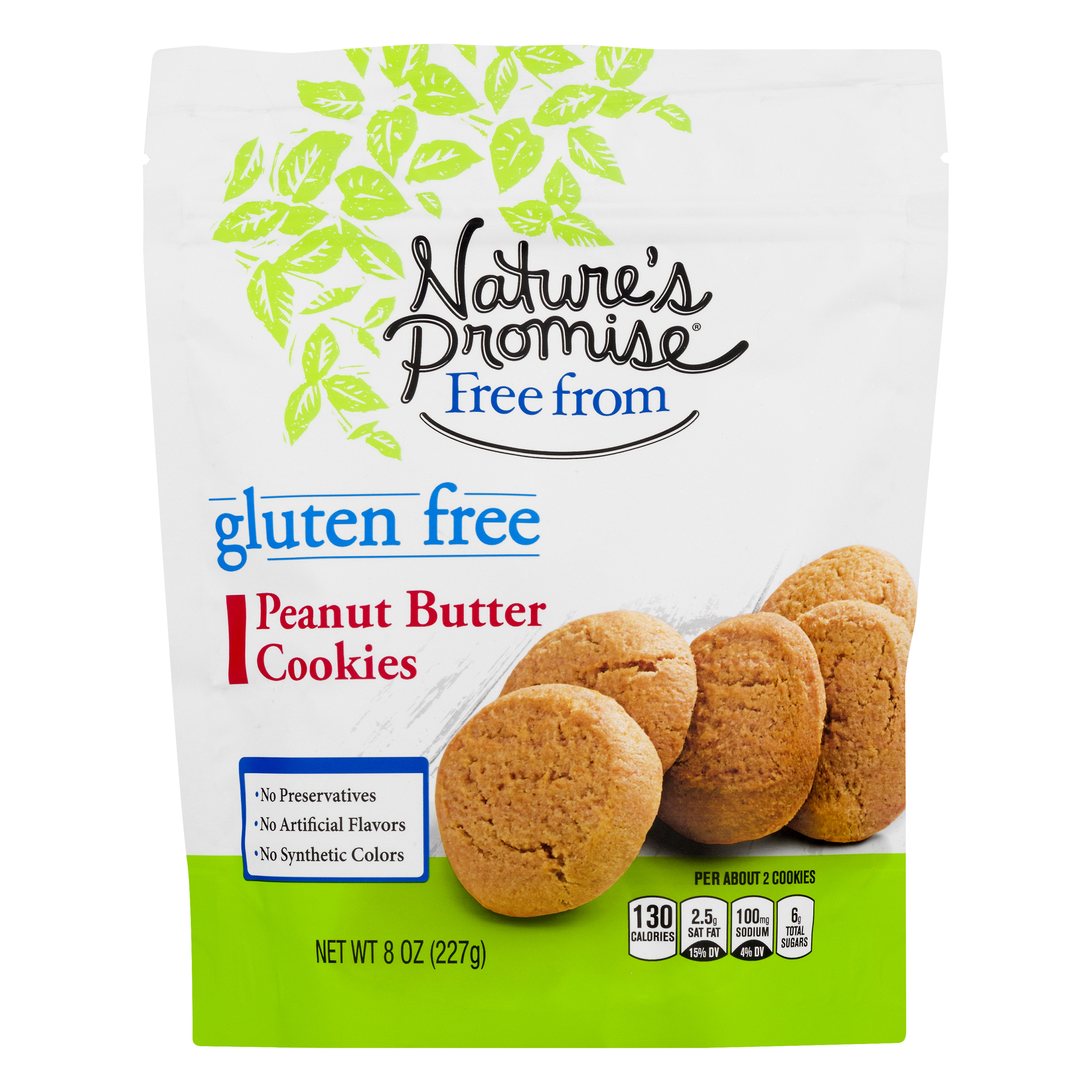 Nature's Promise Cookies, Gluten Free, Peanut Butter, Pouch