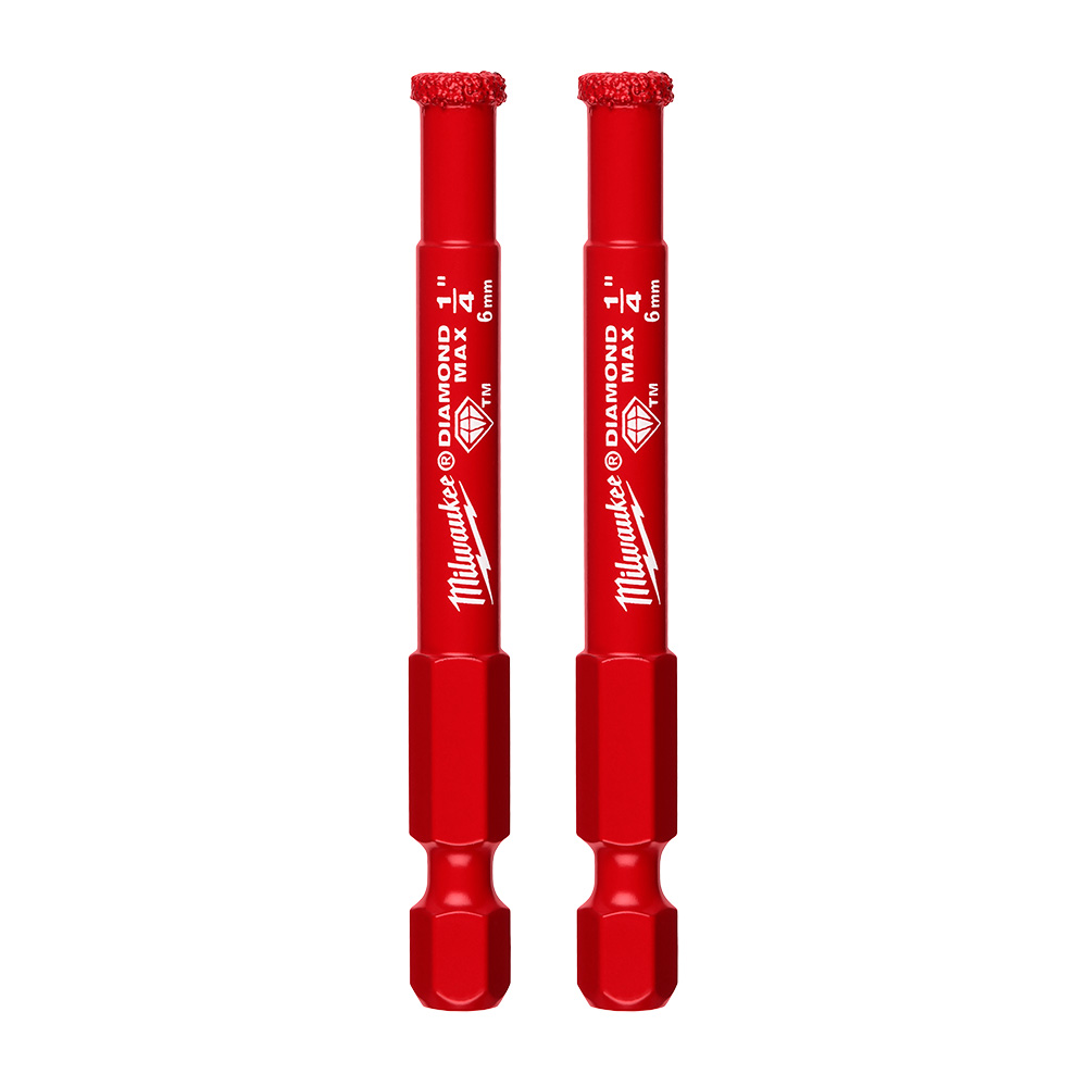 Milwaukee 1/4" Diamond Max Hole Saw Bits - 2PK