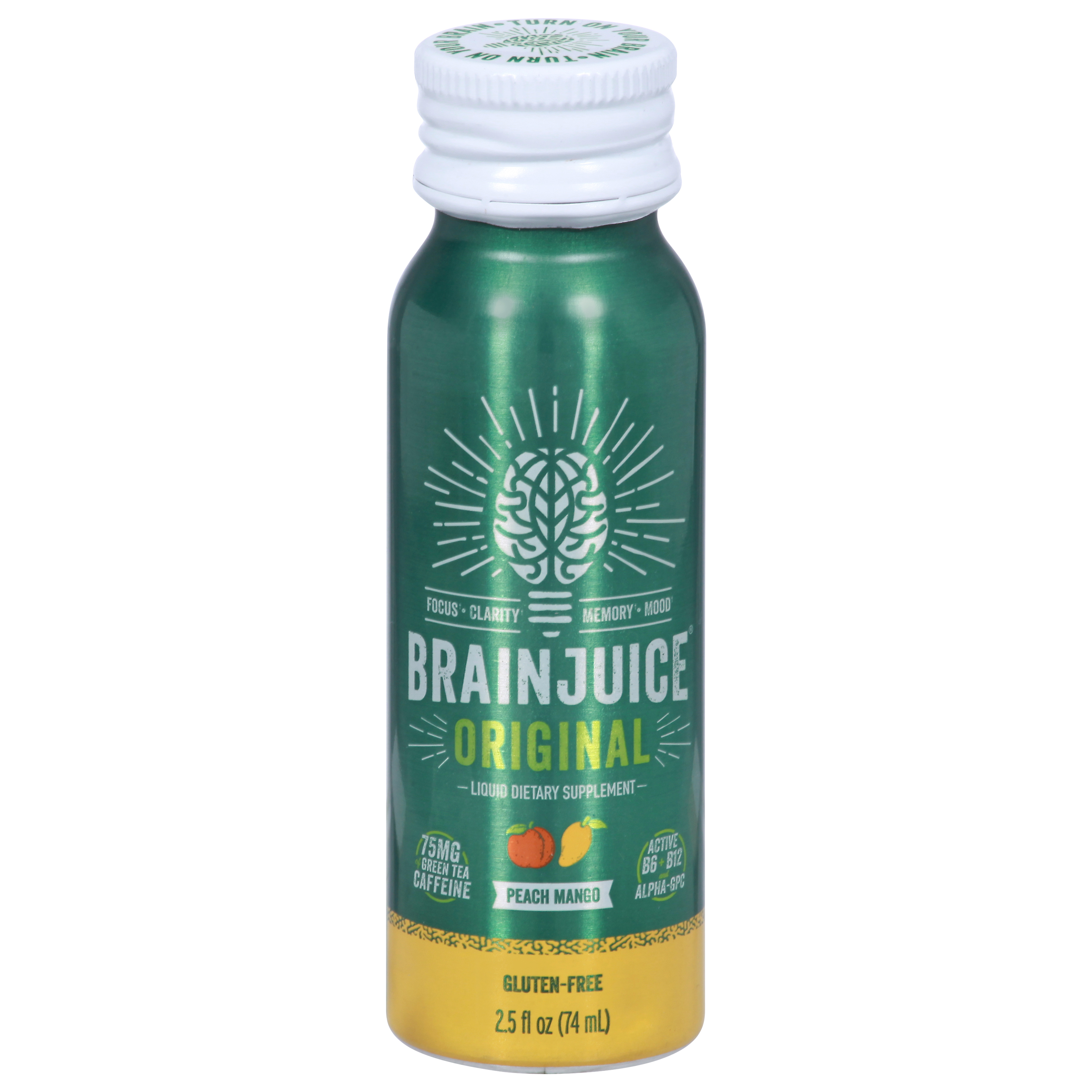 BrainJuice Organic Peach Mango Liquid Dietary Supplement