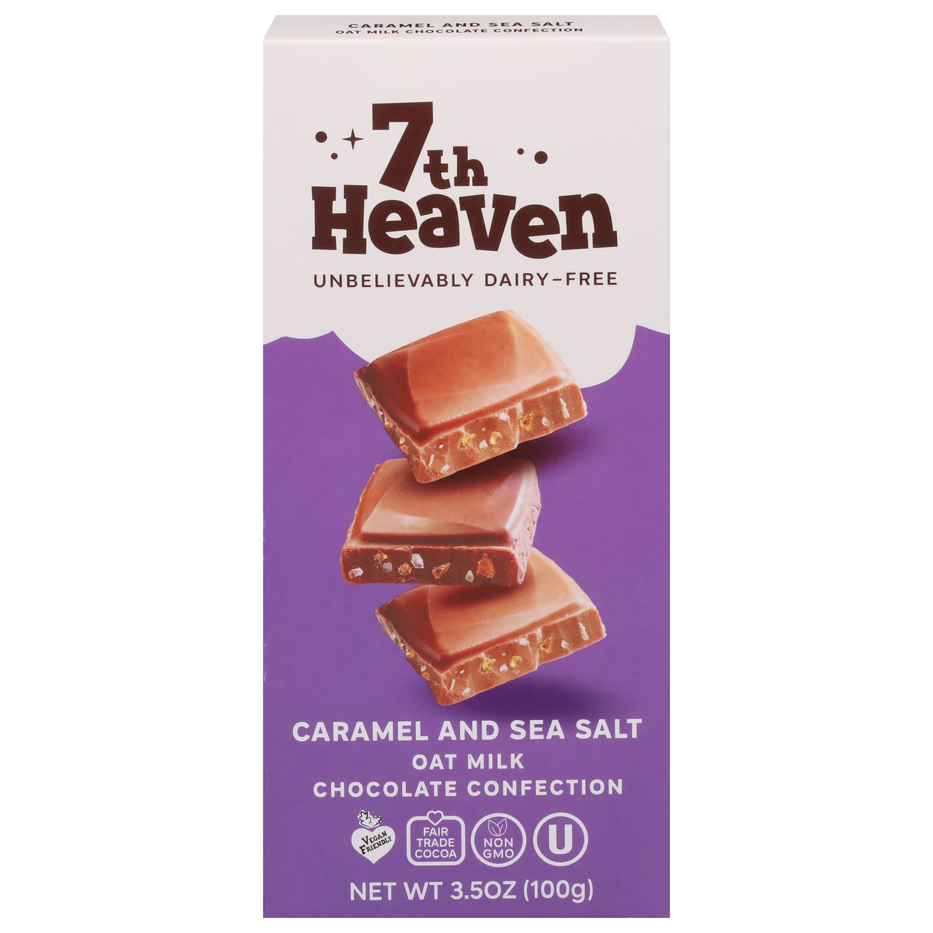 7th Heaven Oat Milk Caramel and Sea Salt Chocolate Confection
