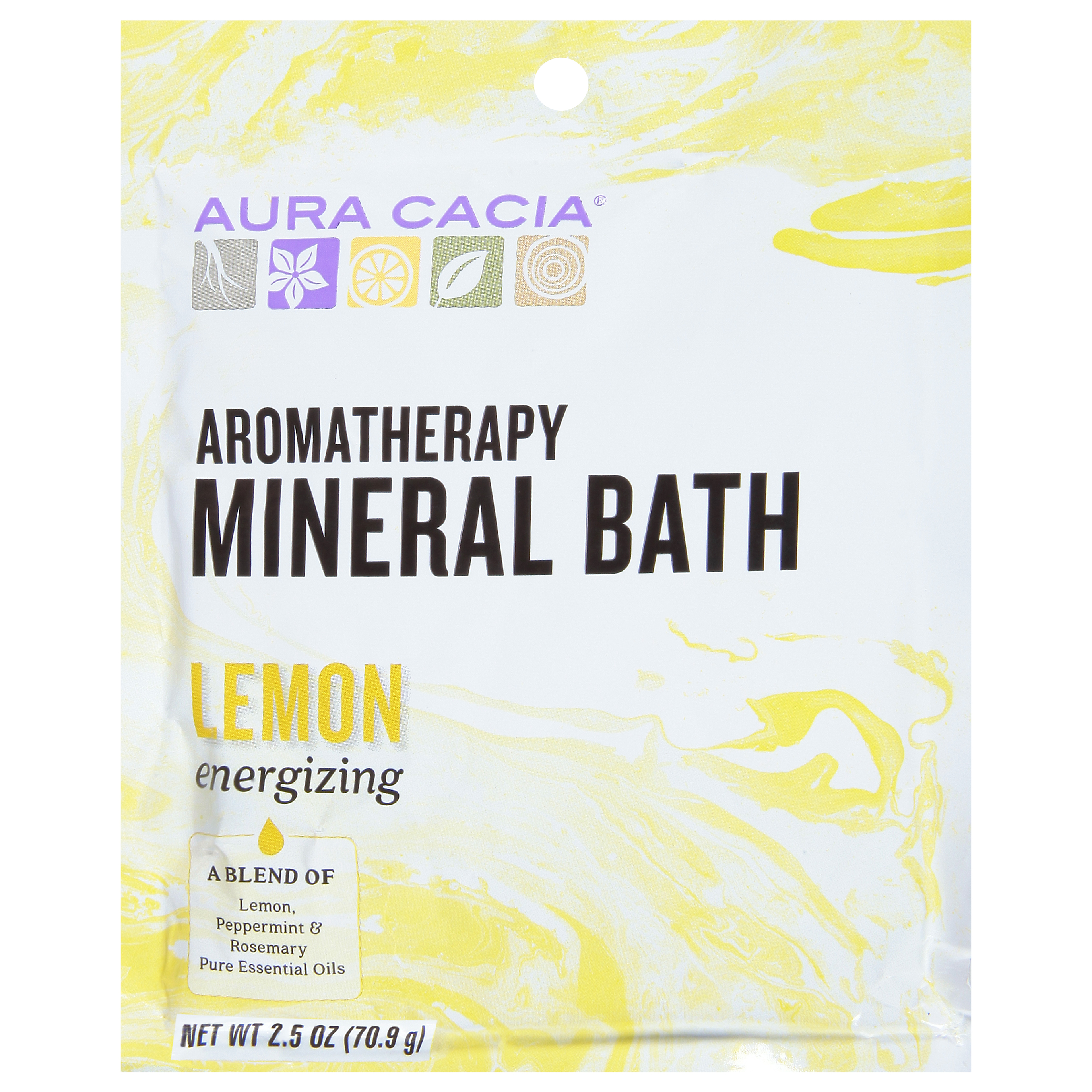 Aura Cacia Energizing Aromatherapy Lemon Mineral Bath