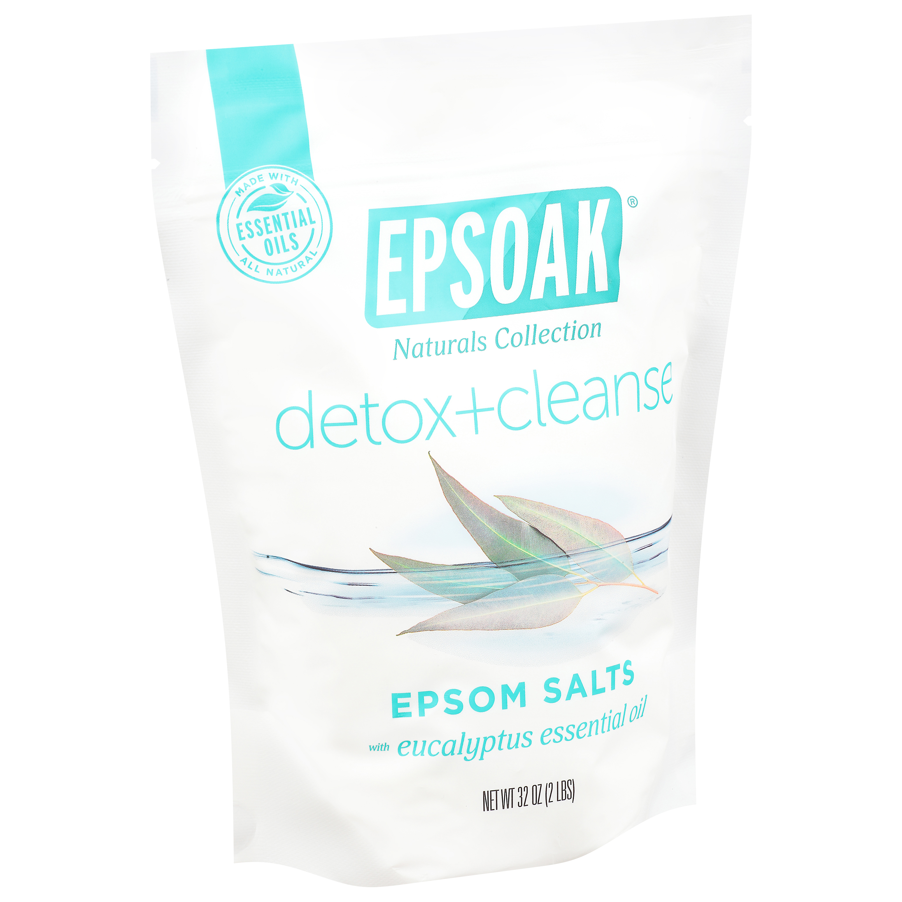 Epsoak Naturals Collection Detox + Cleanse Epsom Salts 32 oz Pouch