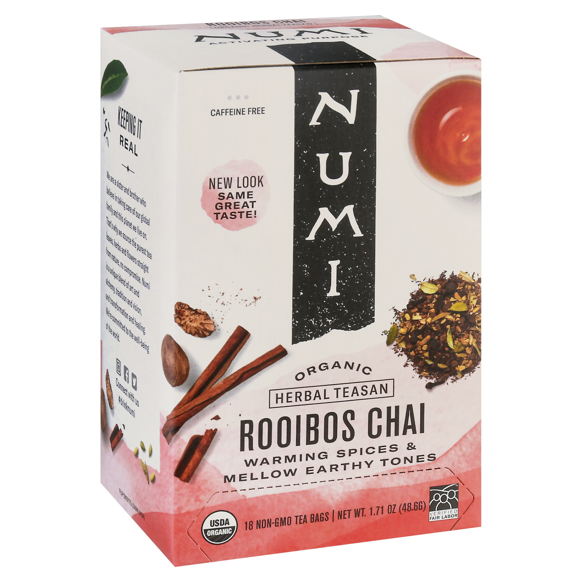 Numi Rooibos Chai Herbal Tea Bags