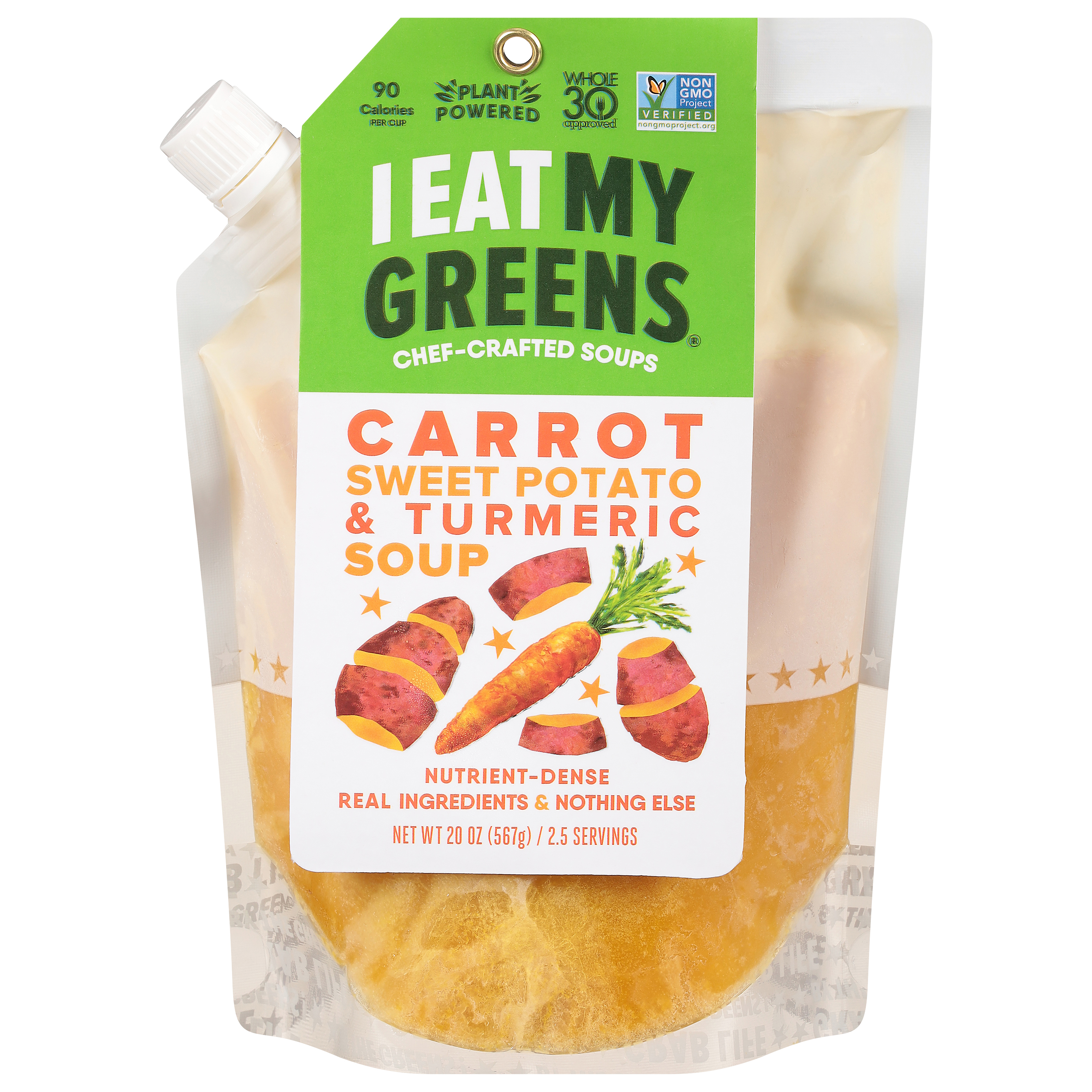I Eat My Greens Carrot, Sweet Potato & Turmeric Soup