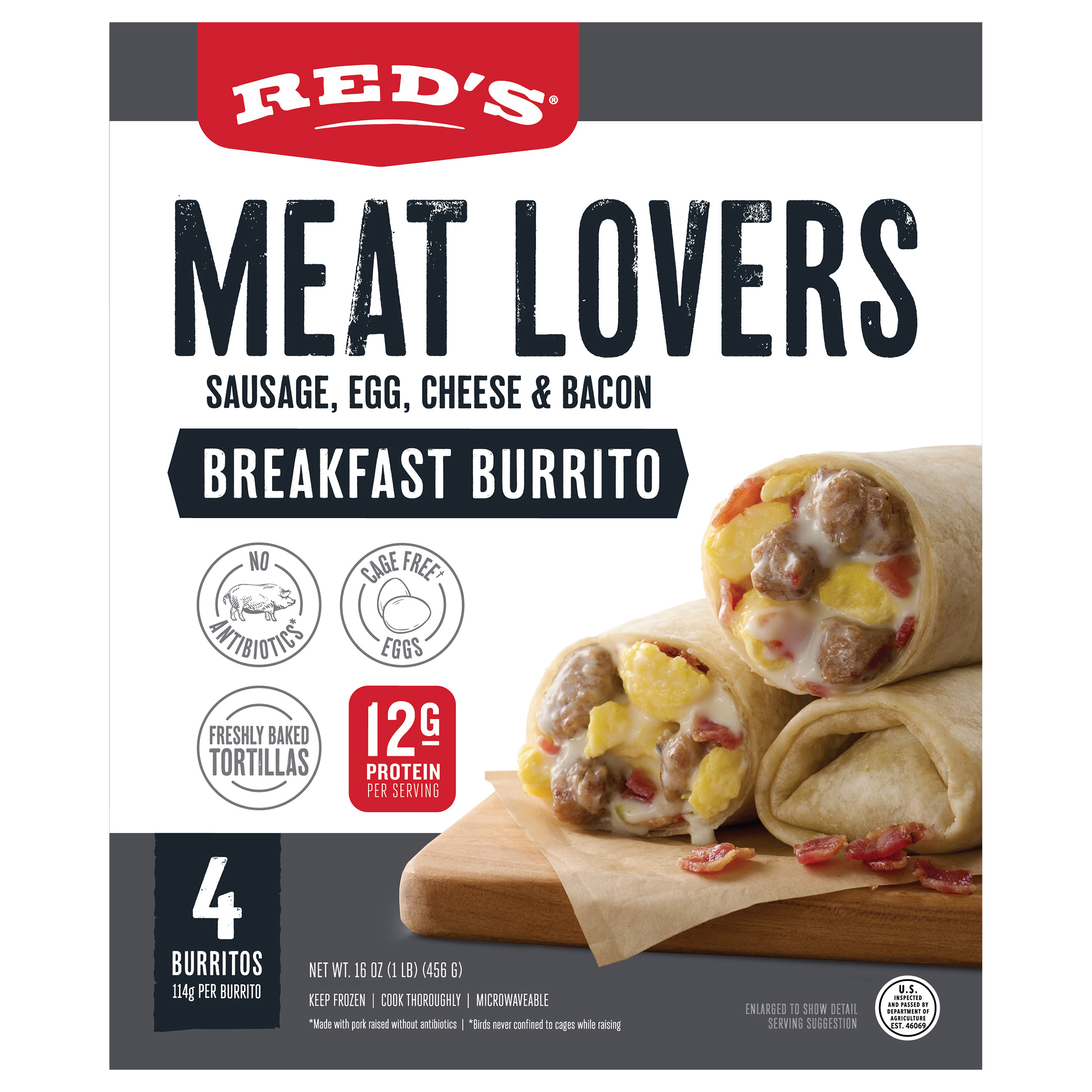Red's Meat Lovers Breakfast Burrito