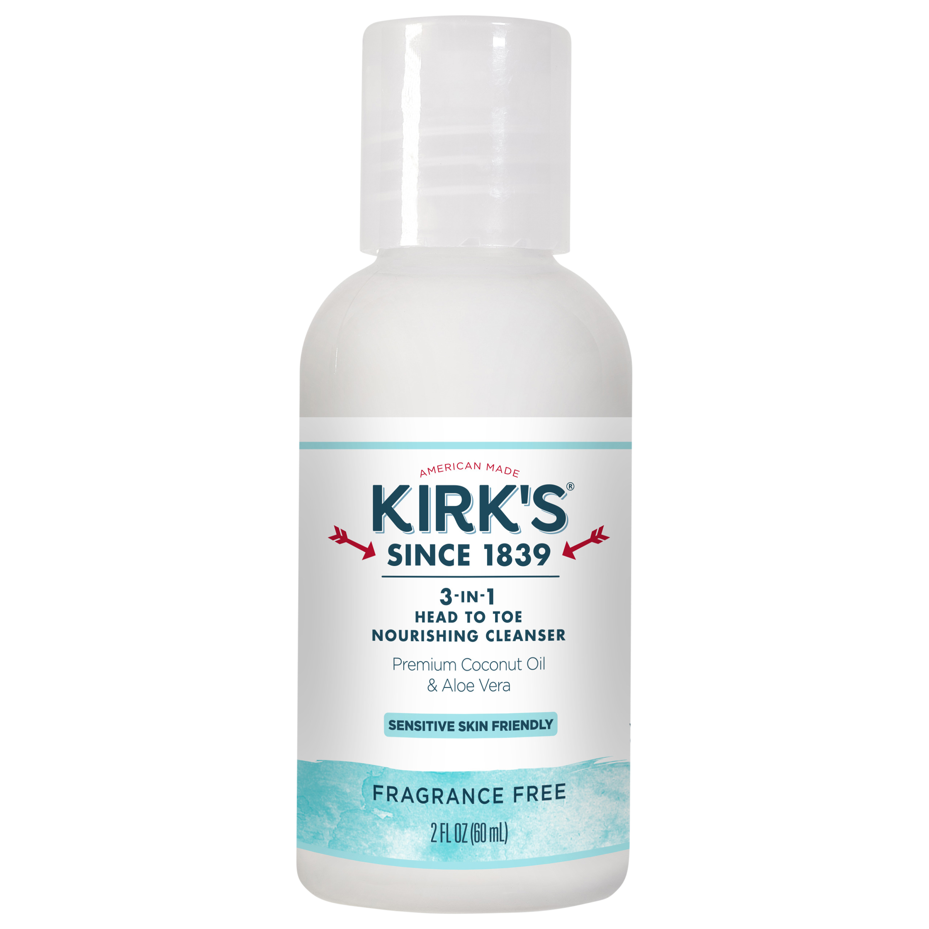 Kirk's Fragrance Free 3-in-1 Head to Toe Nourishing Cleanser