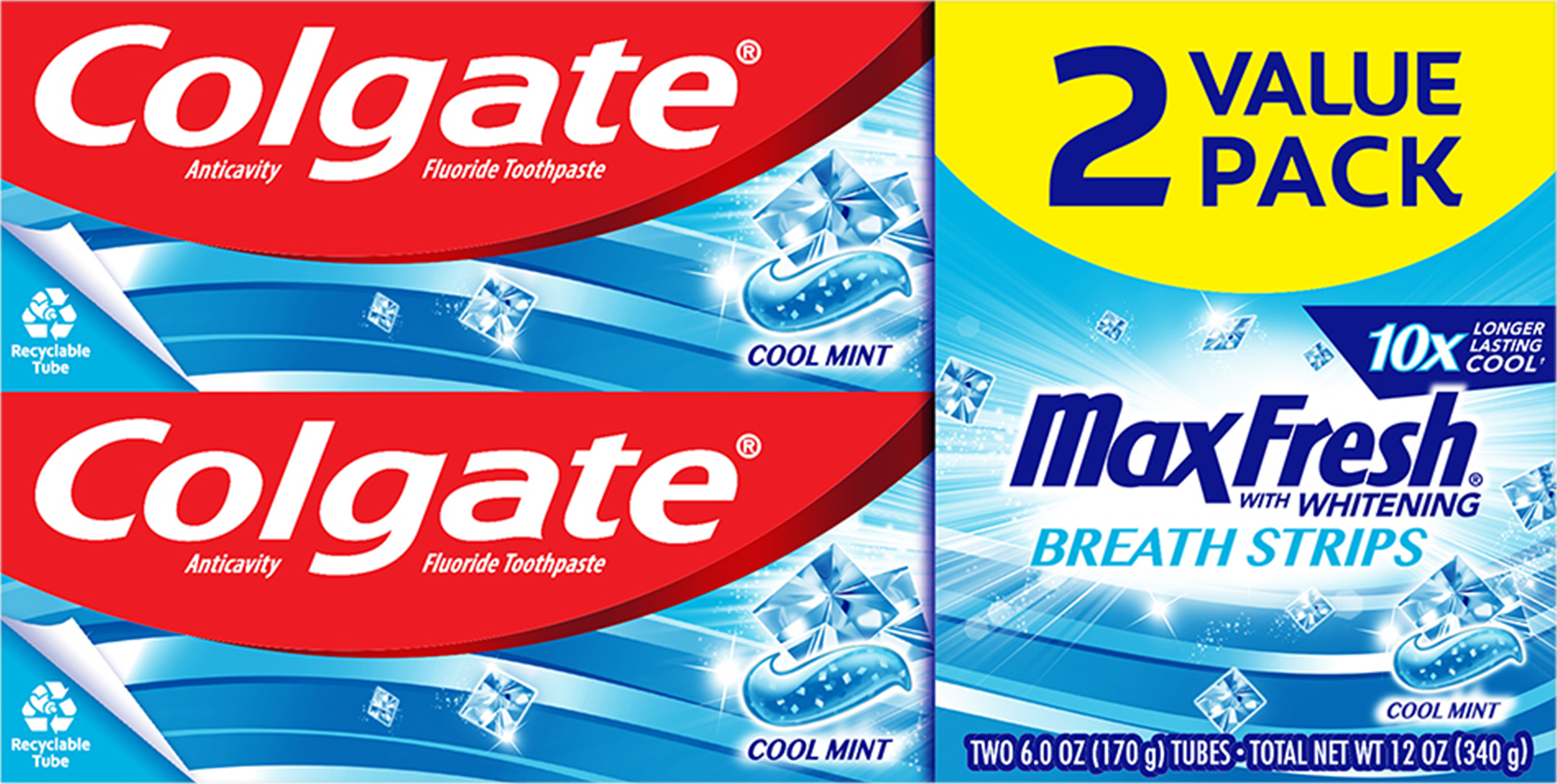 Colgate Activity Fluoride 2 Value Pack Cool Mint Toothpaste 2 ea