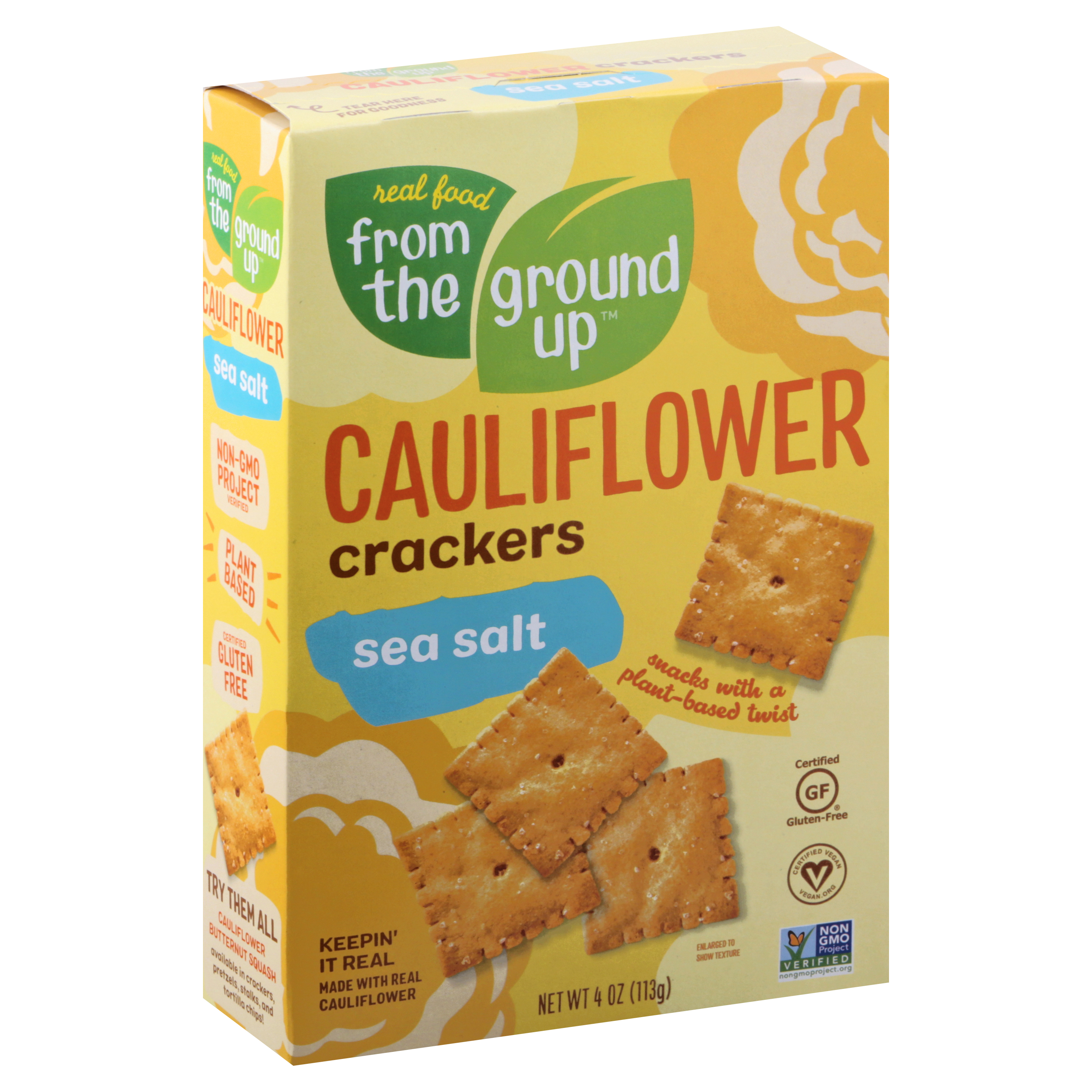From the Ground Up Sea Salt Cauliflower Crackers