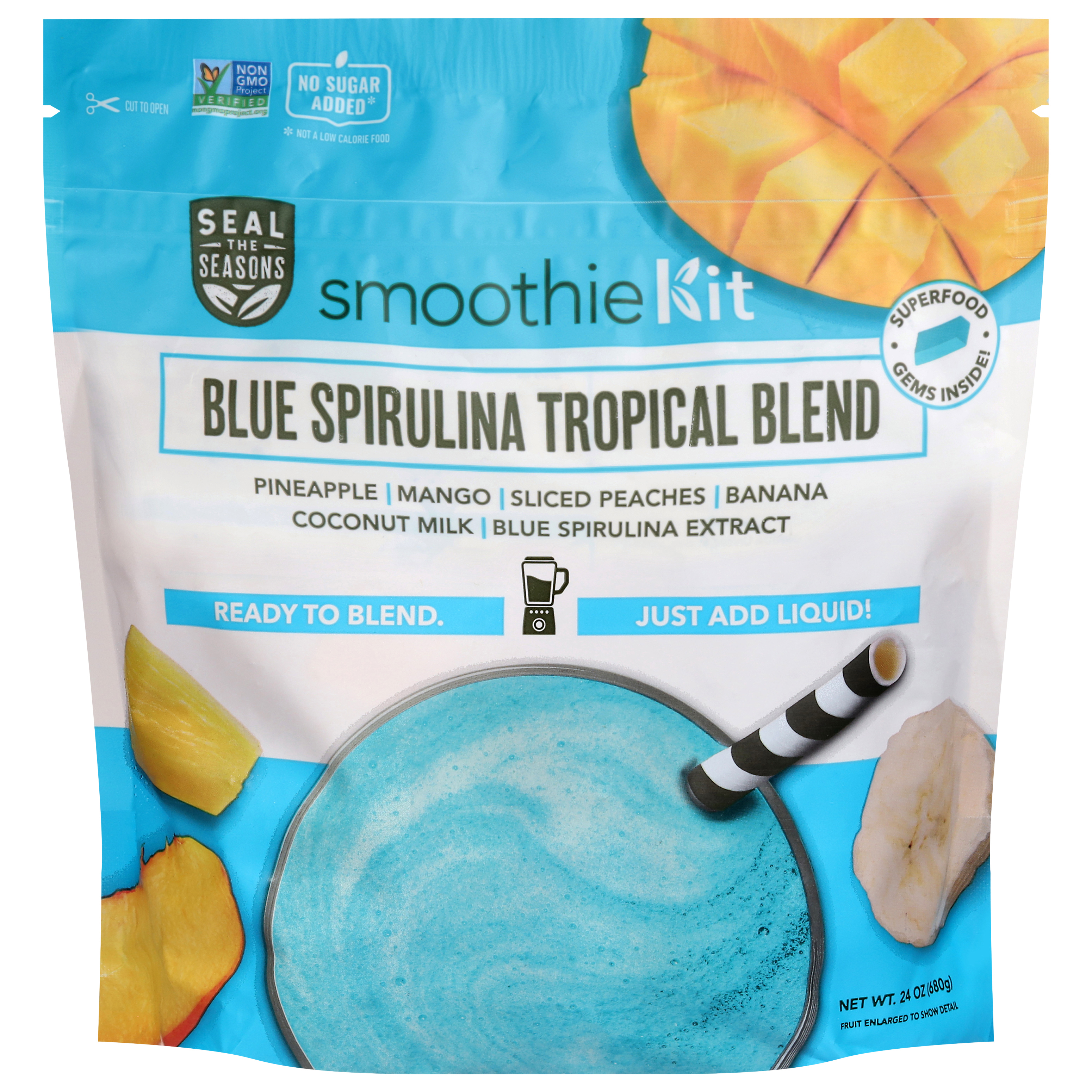 Seal The Seasons Blue Spirulina Tropical Blend Smoothie Kit