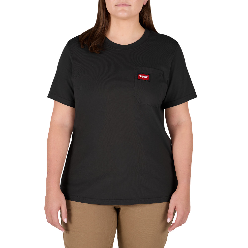 Women's GRIDIRONPocket T-Shirt - Short Sleeve Black XL