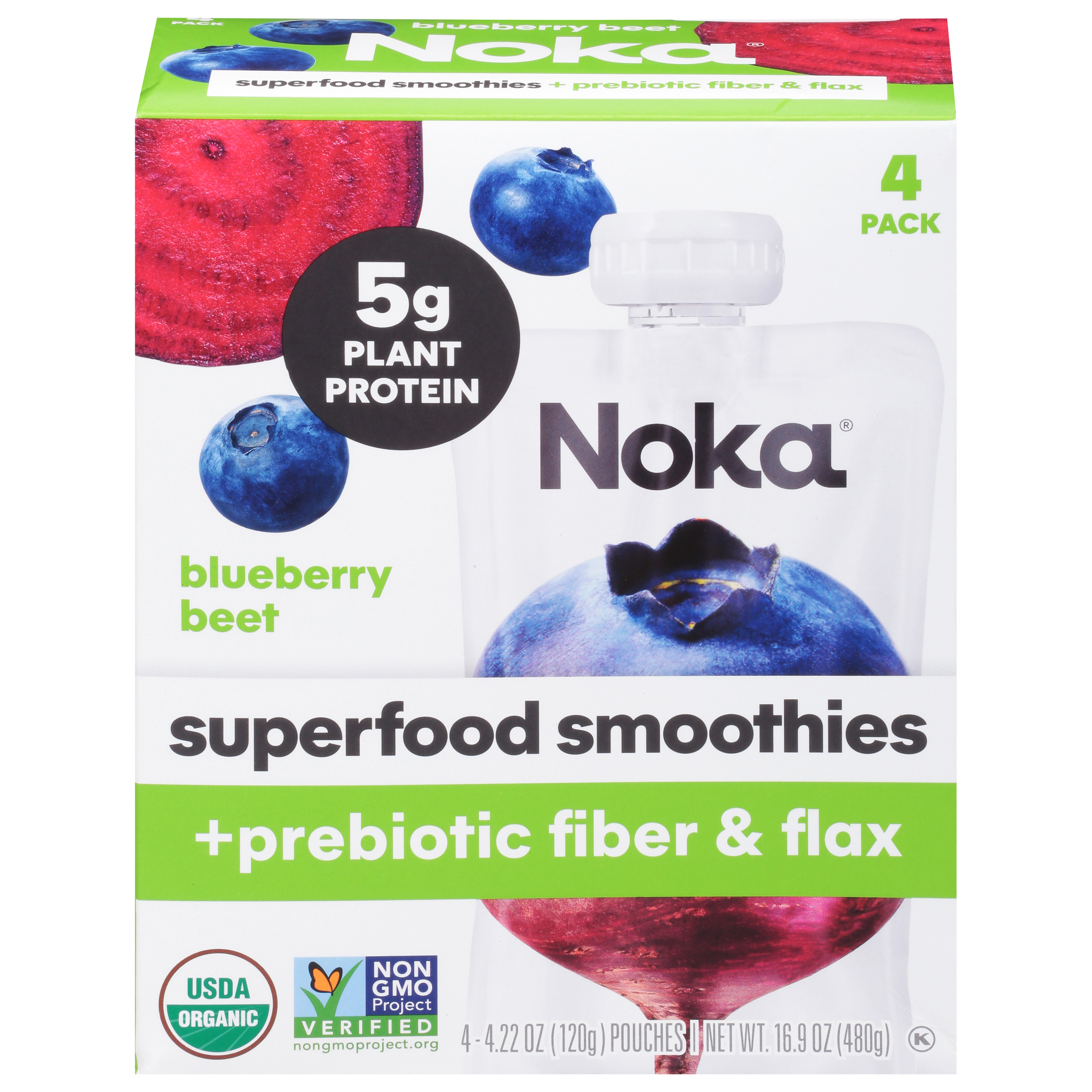 Noka Blueberry Beet Superfood Smoothies