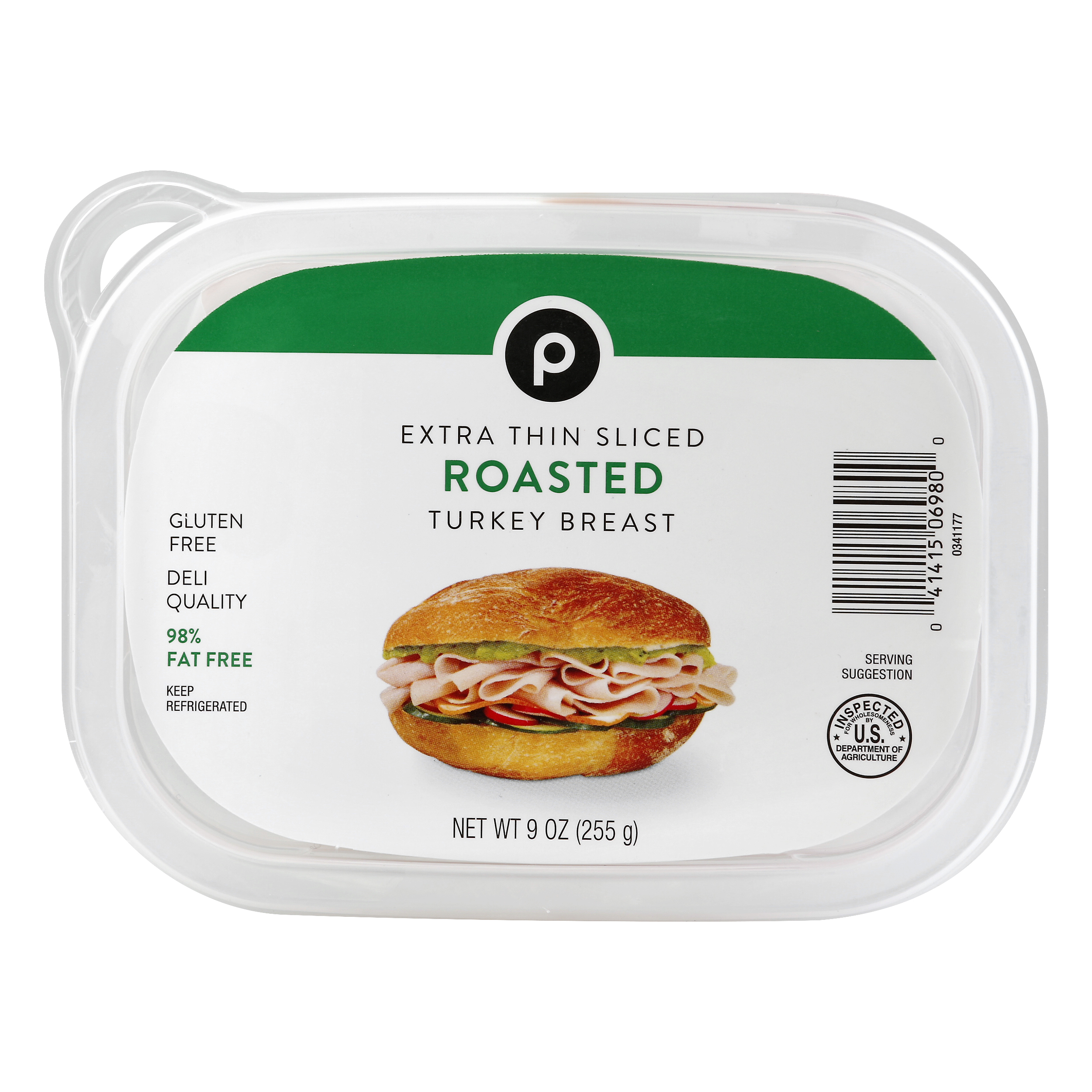 Publix Extra Thin Sliced Roasted Turkey Breast 9.0 oz CONTAINER