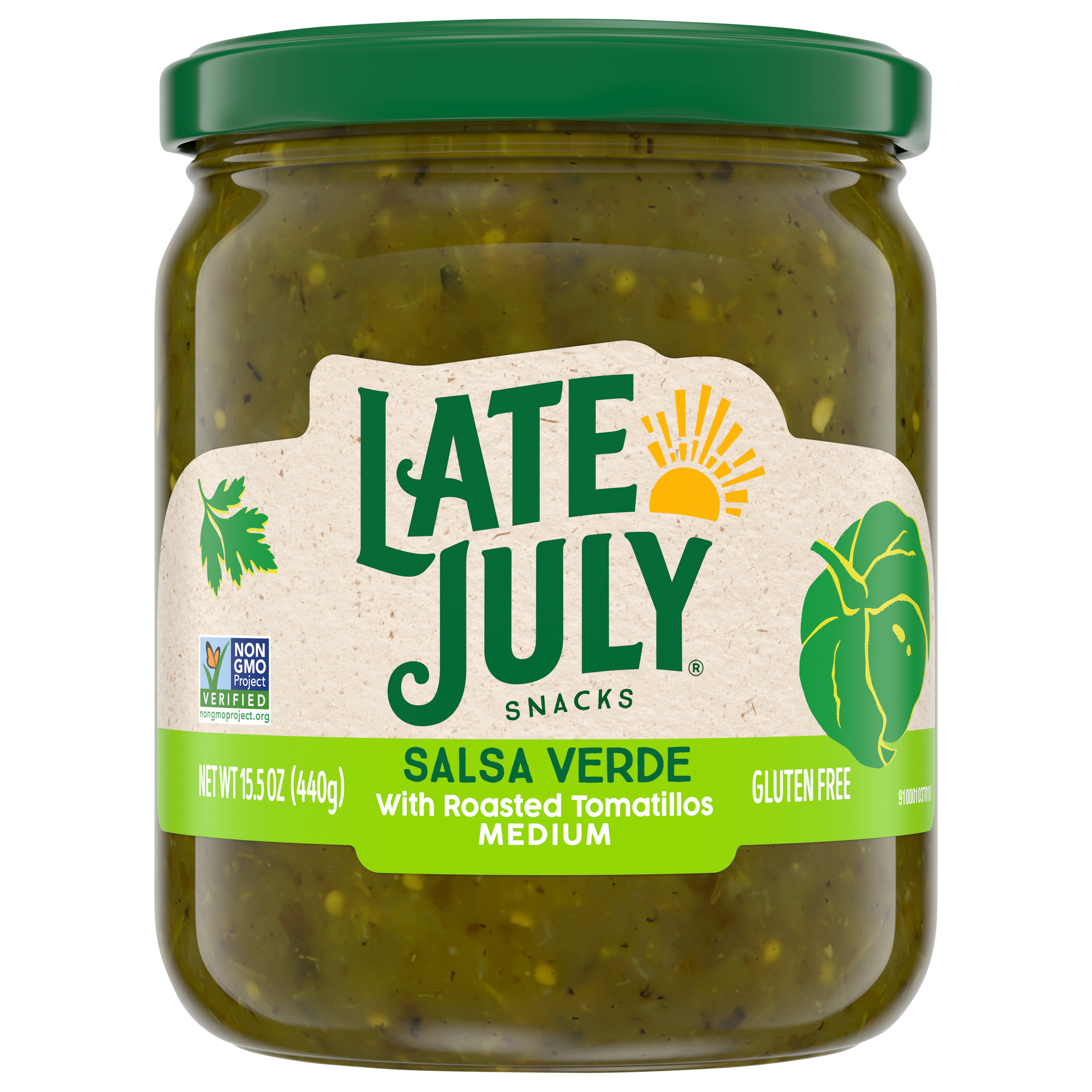 Late July® Snacks Salsa Verde with Roasted Tomatillos, Medium,