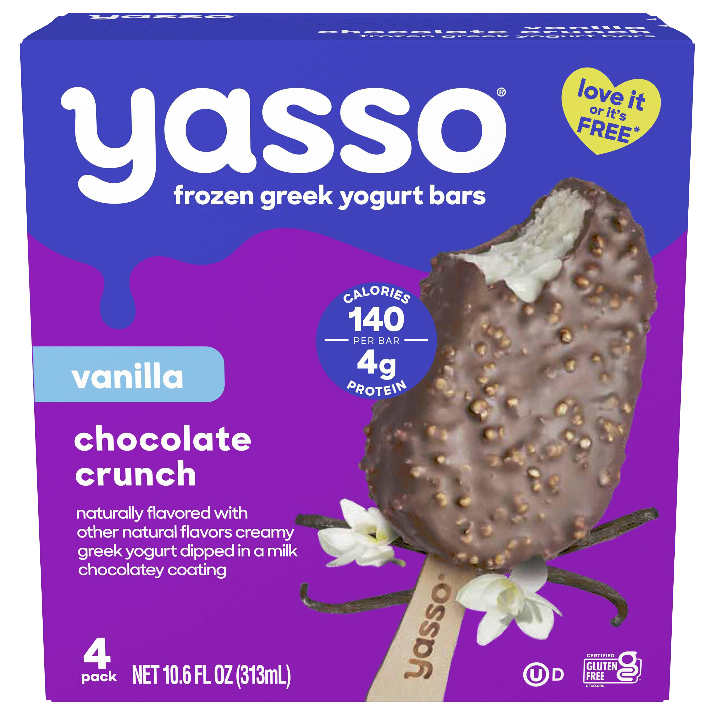 Yasso Yasso Frozen Greek Yogurt Bars Vanilla Chocolate Crunch Bars 4