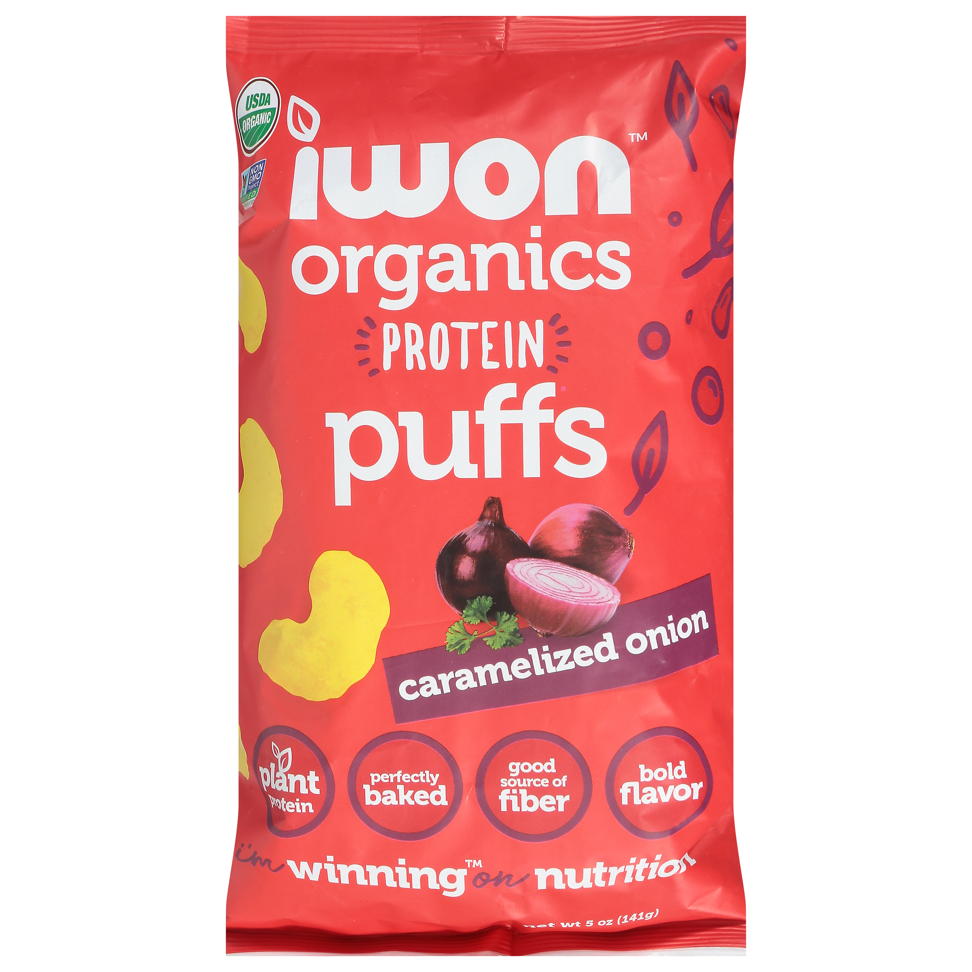 Iwon Organics Caramelized Onion Protein Puffs