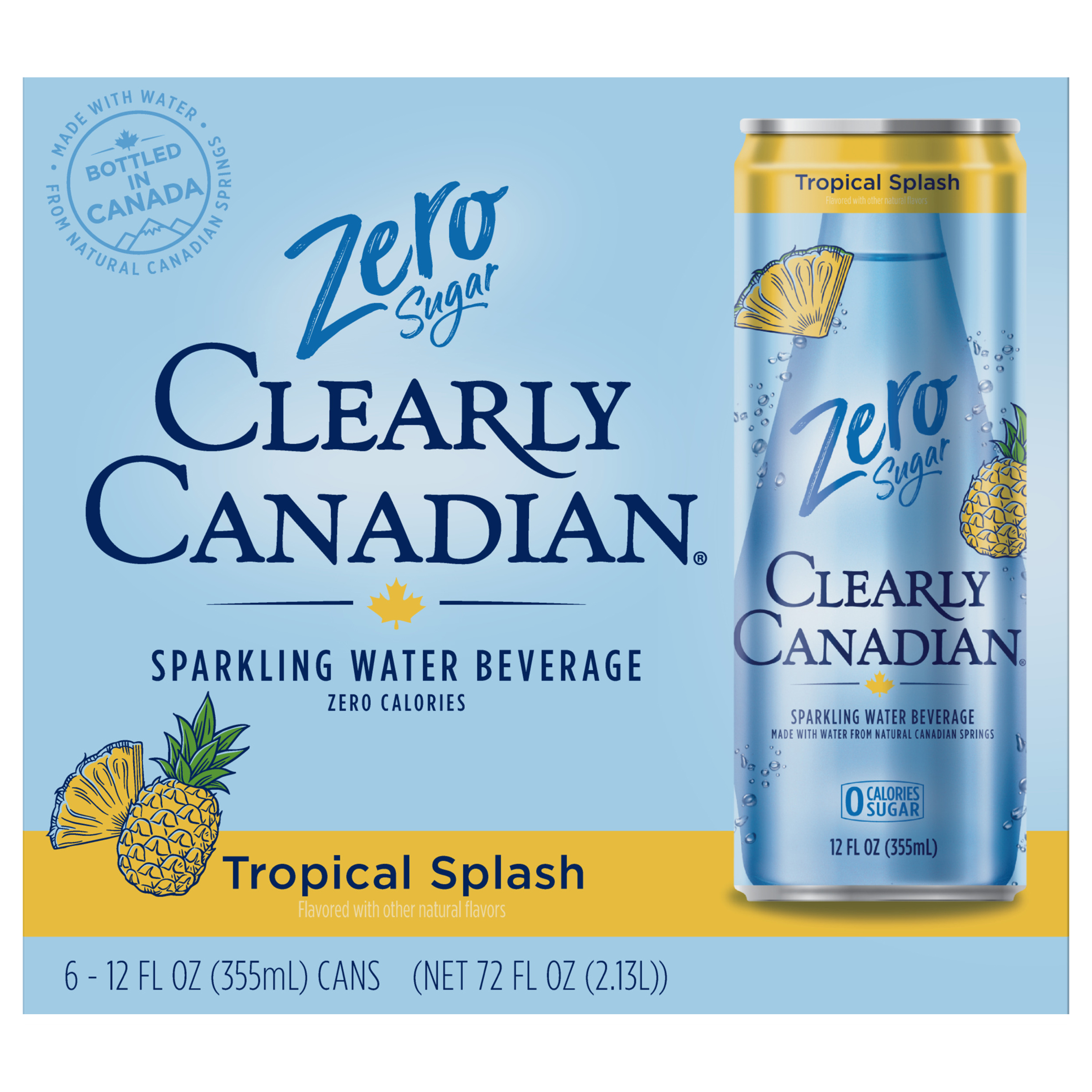 Clearly Canadian Zero Sugar Tropical Splash Sparkling Water 355mL