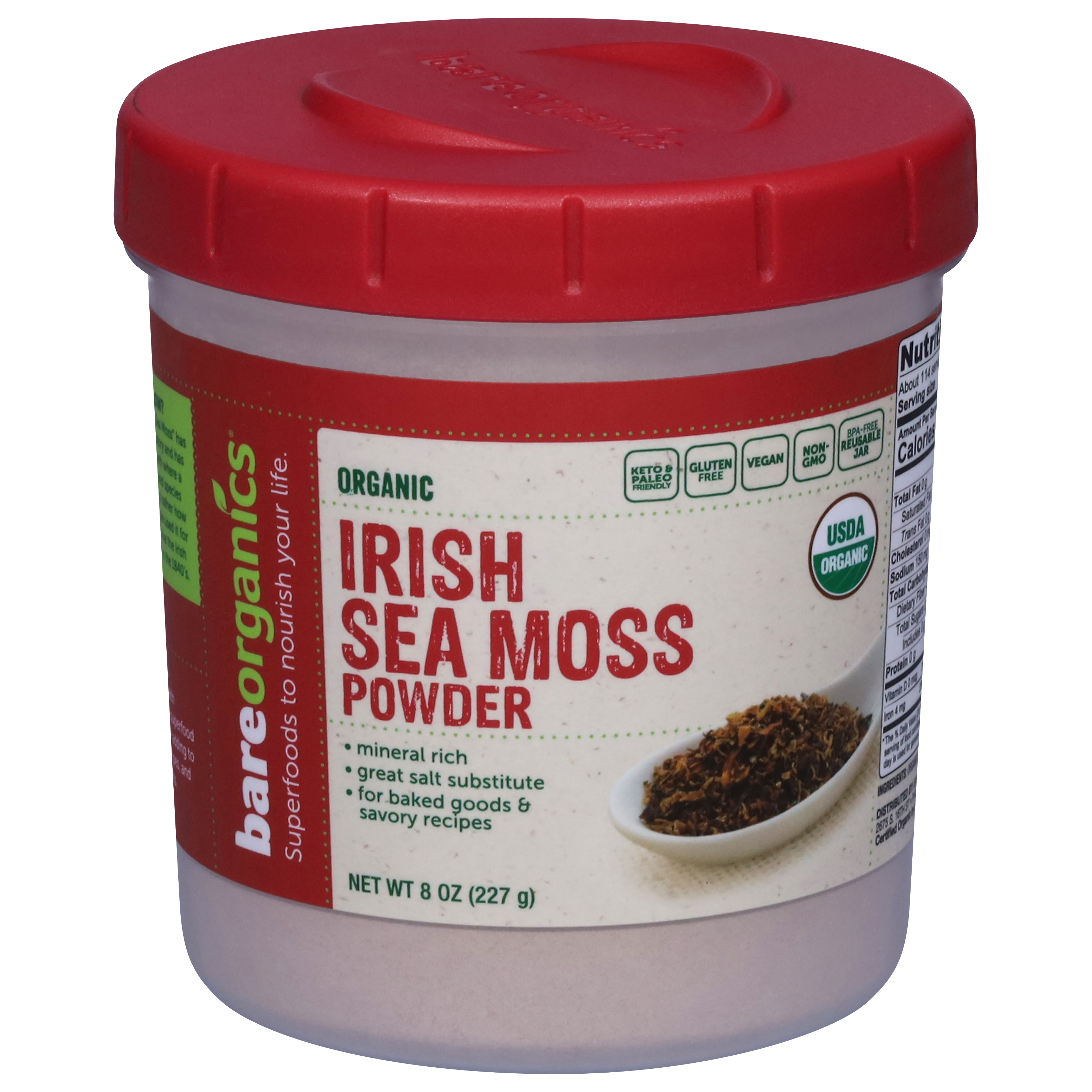 BareOrganics Organic Irish Sea Moss Powder