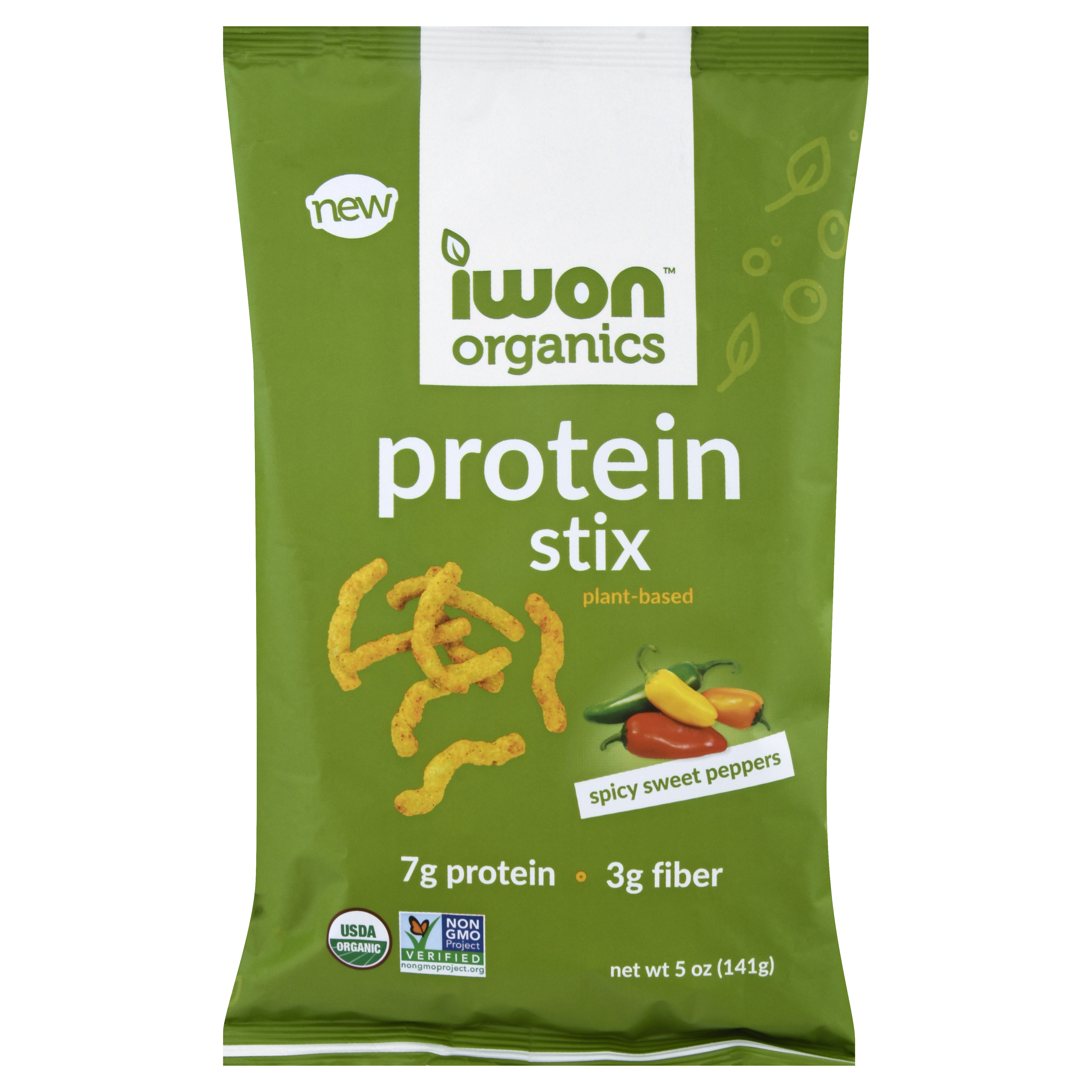 Iwon Organics Spicy Sweet Peppers Protein Stix